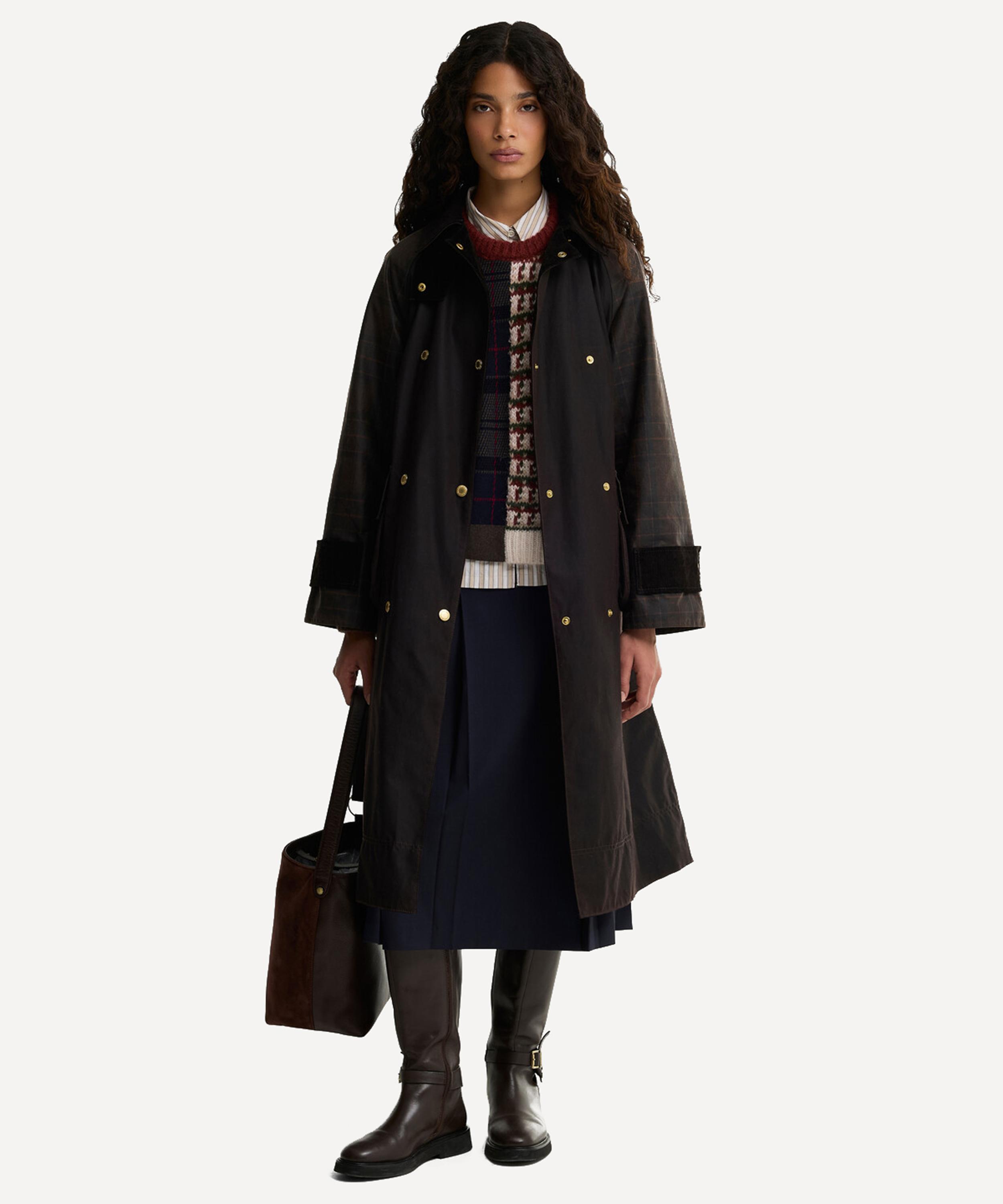 Barbour - Elva Waxed Trench Coat image number 3