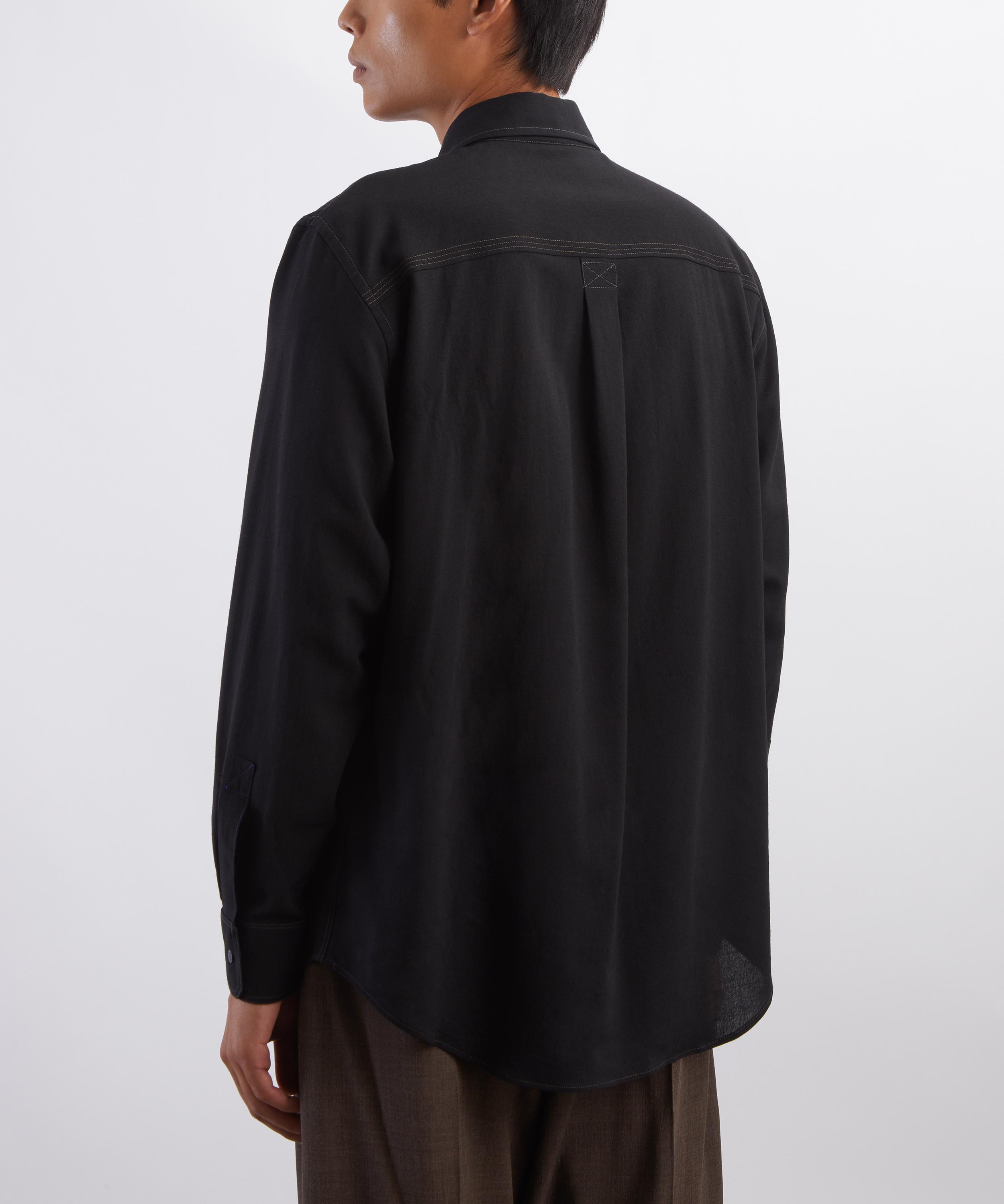 Paul Smith - Oversized Black Viscose-Wool Shirt image number 3