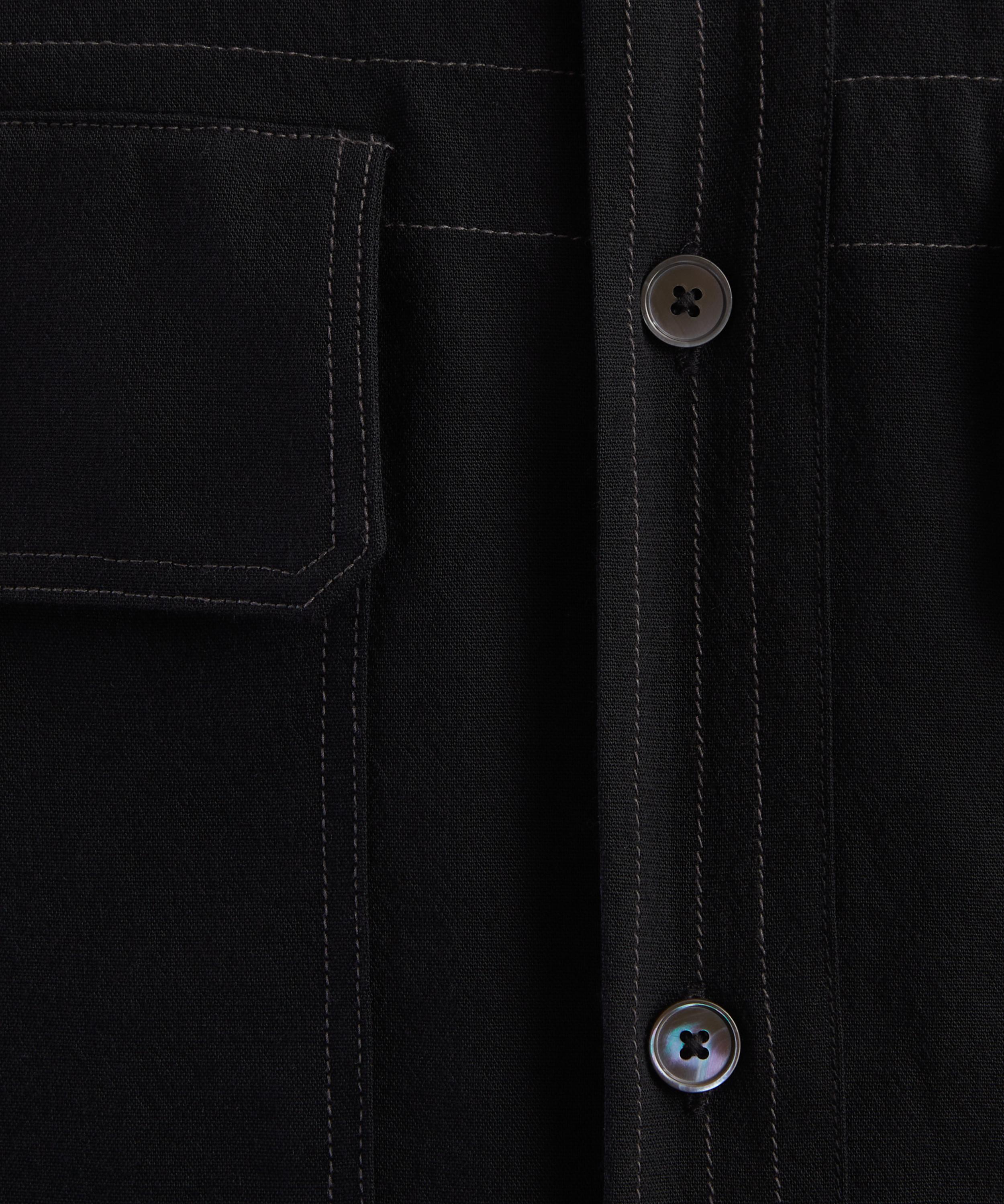 Paul Smith - Oversized Black Viscose-Wool Shirt image number 4