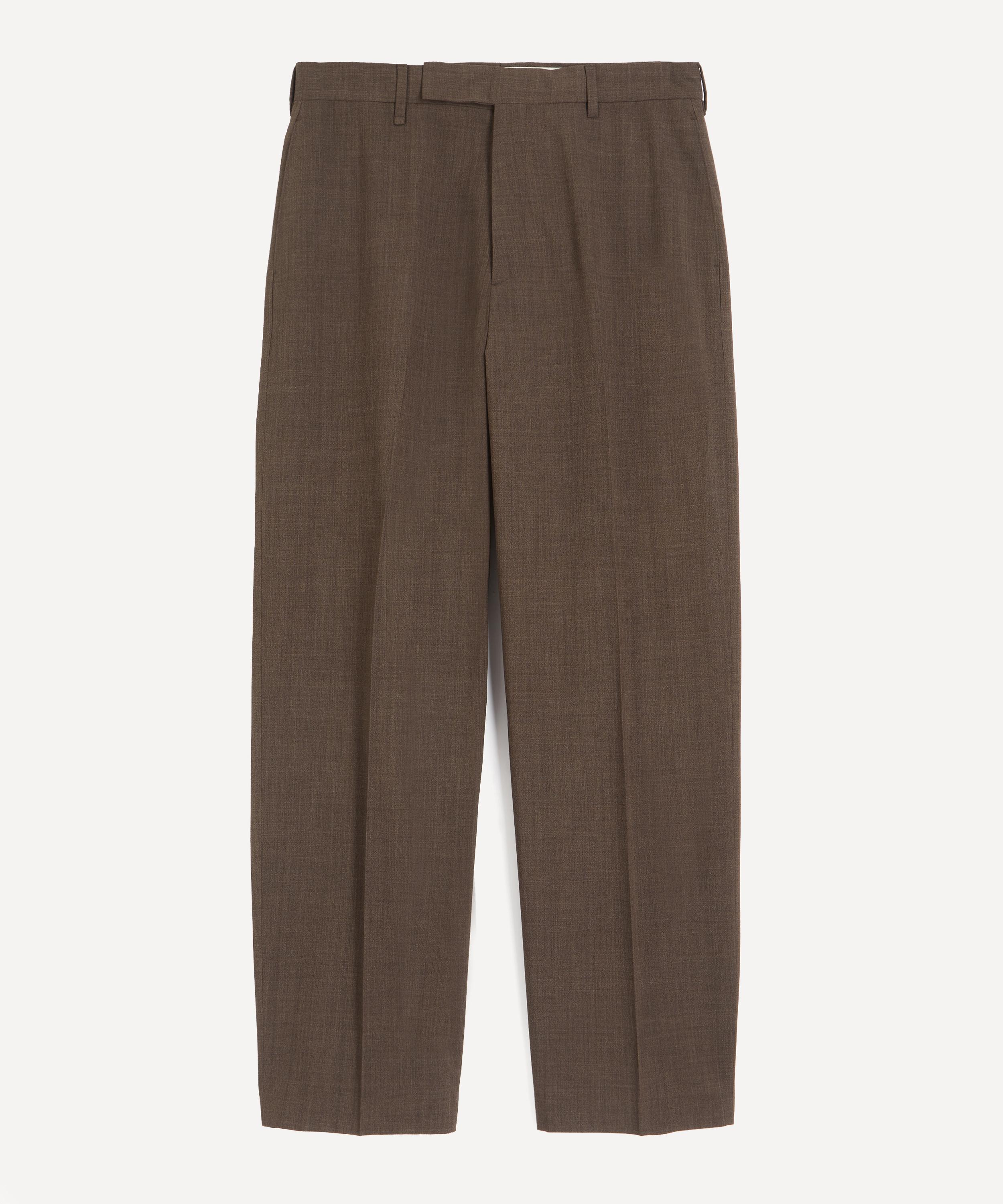 Paul Smith - Brown Crepe Viscose-Wool Trousers image number 0