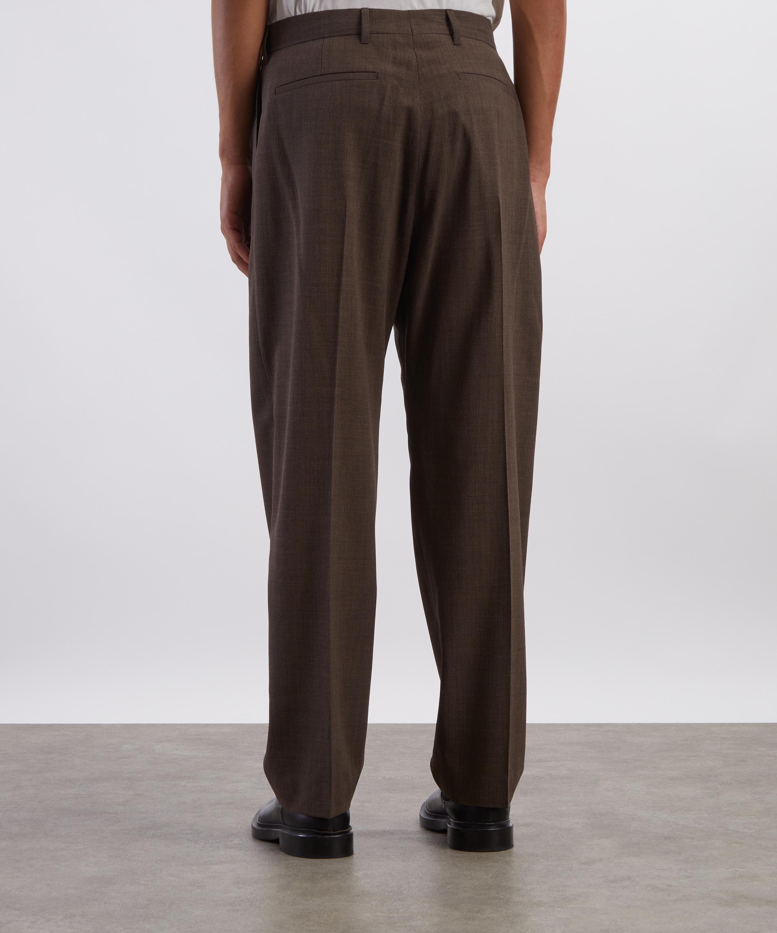 Paul Smith - Brown Crepe Viscose-Wool Trousers image number 3