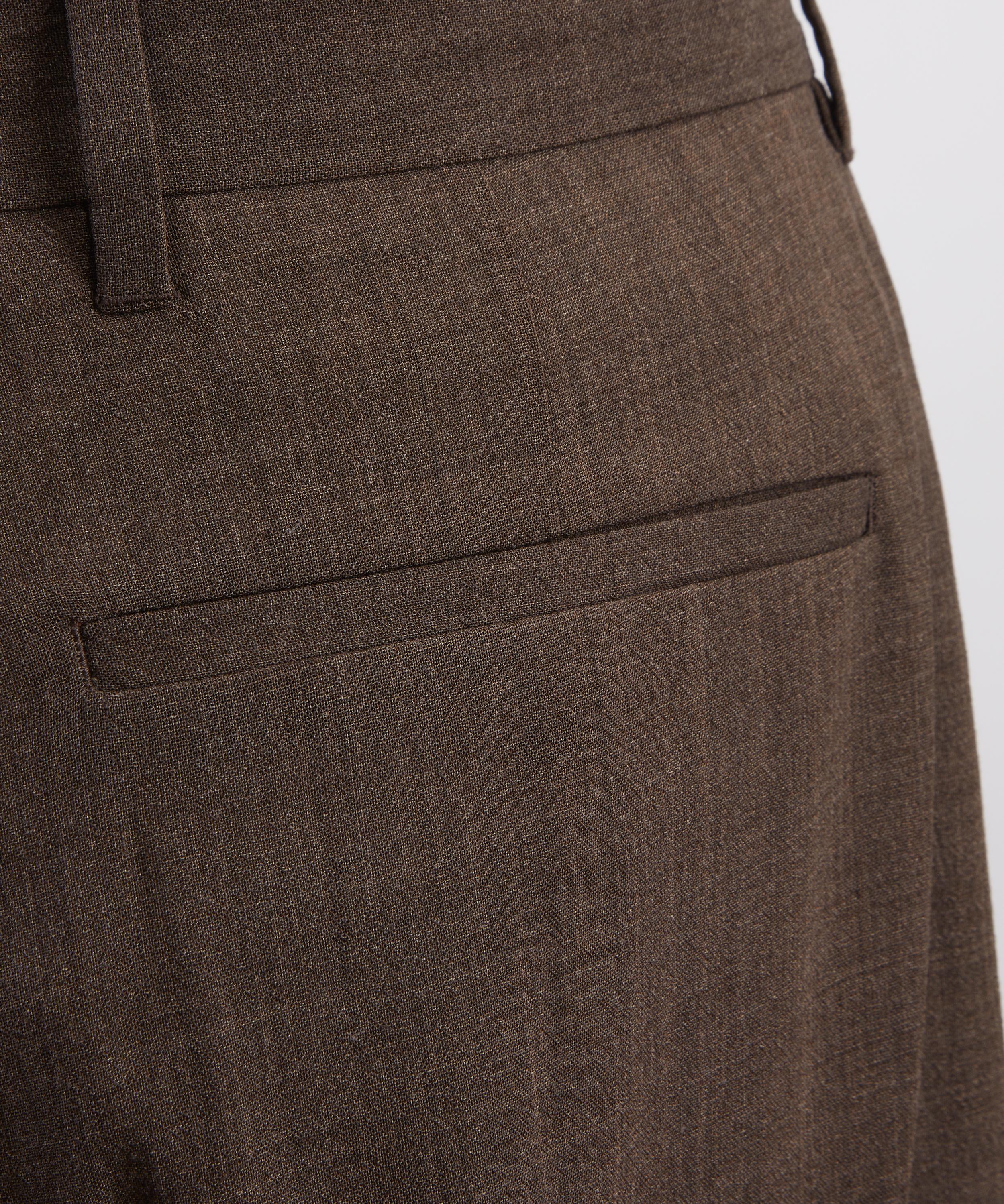 Paul Smith - Brown Crepe Viscose-Wool Trousers image number 4