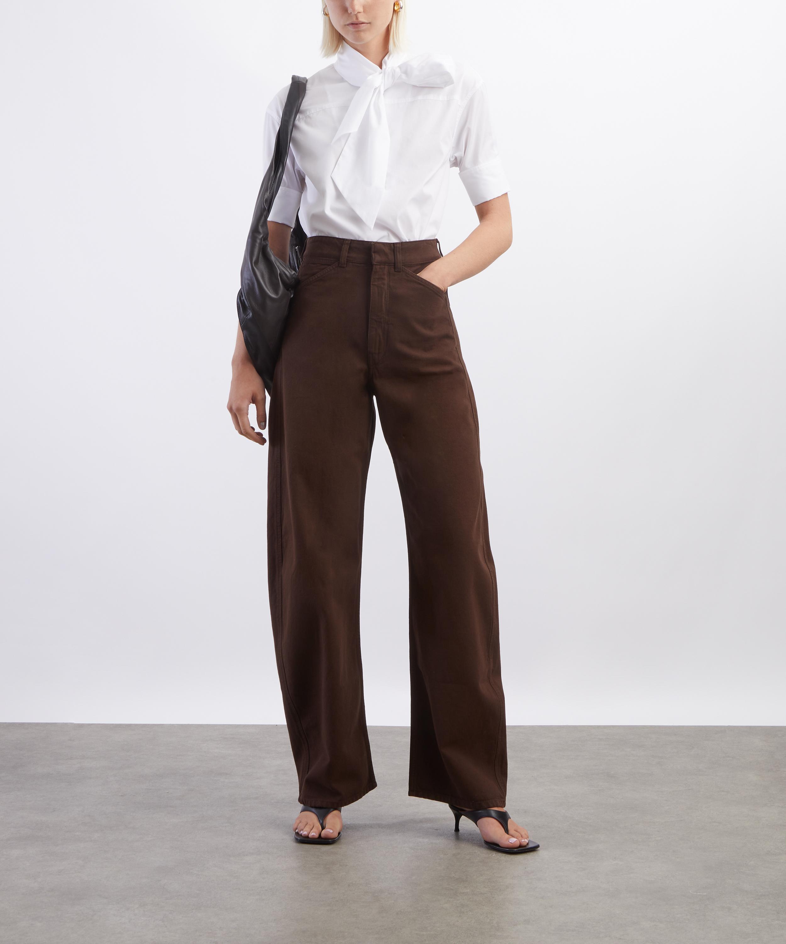 Lemaire - High Waisted Curved Heavy Twill Trousers image number 1