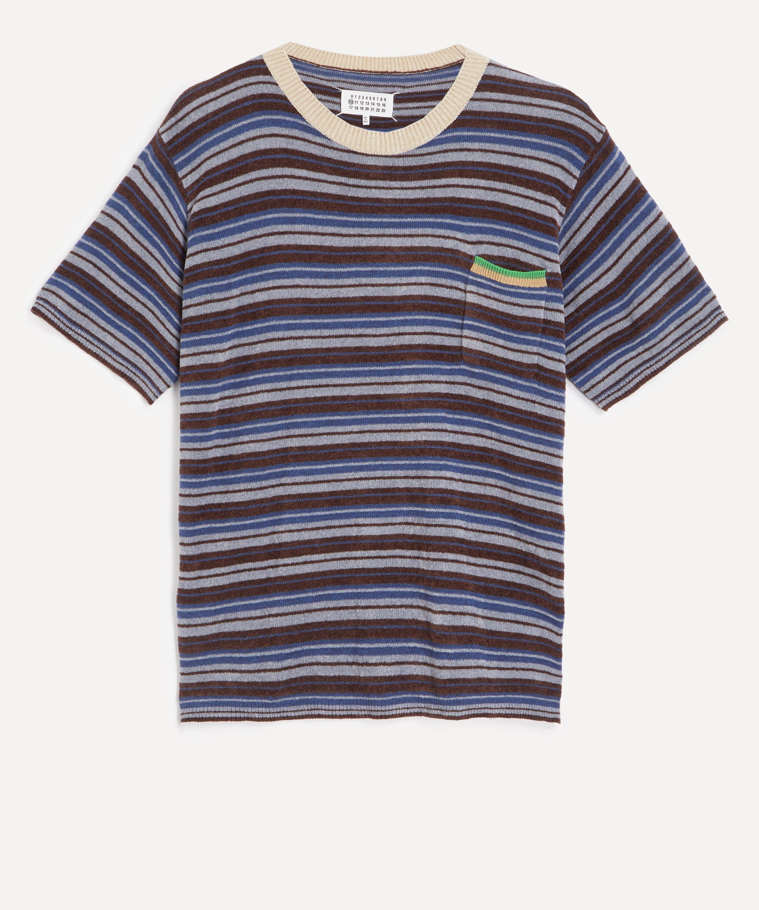 Maison Margiela - Striped Knit Short-Sleeve Jumper image number 0