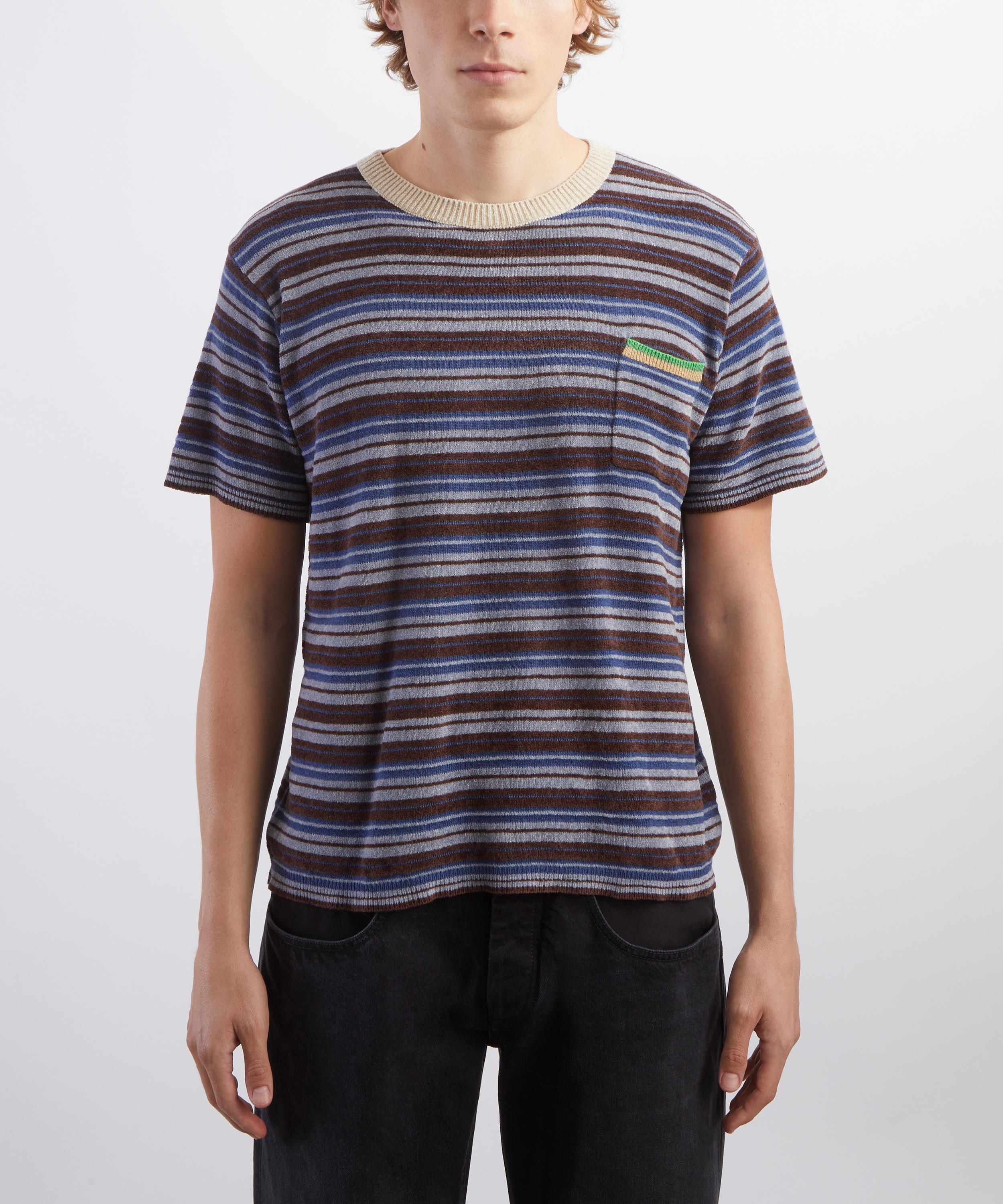 Maison Margiela - Striped Knit Short-Sleeve Jumper image number 2