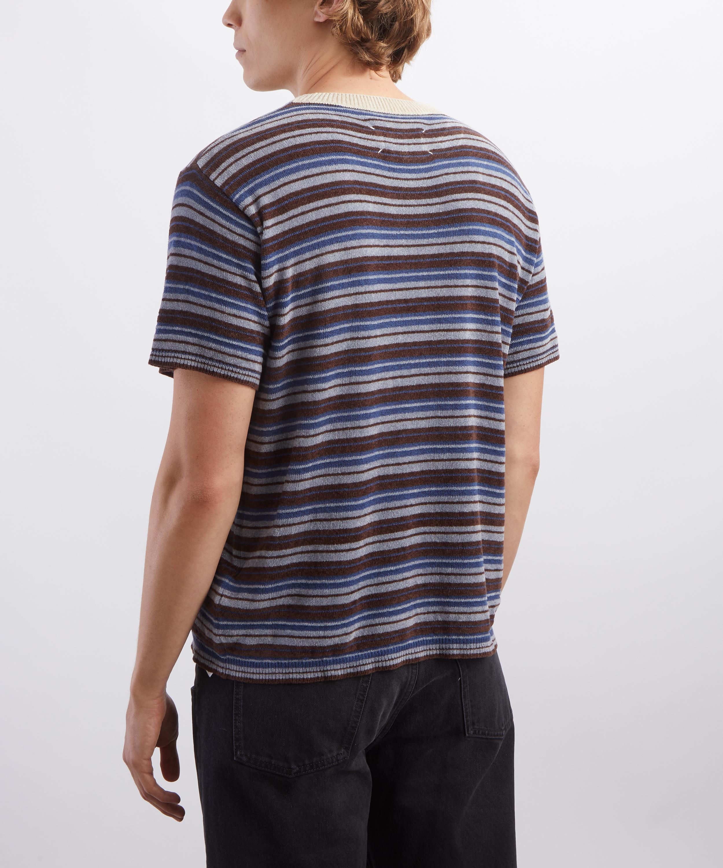 Maison Margiela - Striped Knit Short-Sleeve Jumper image number 3