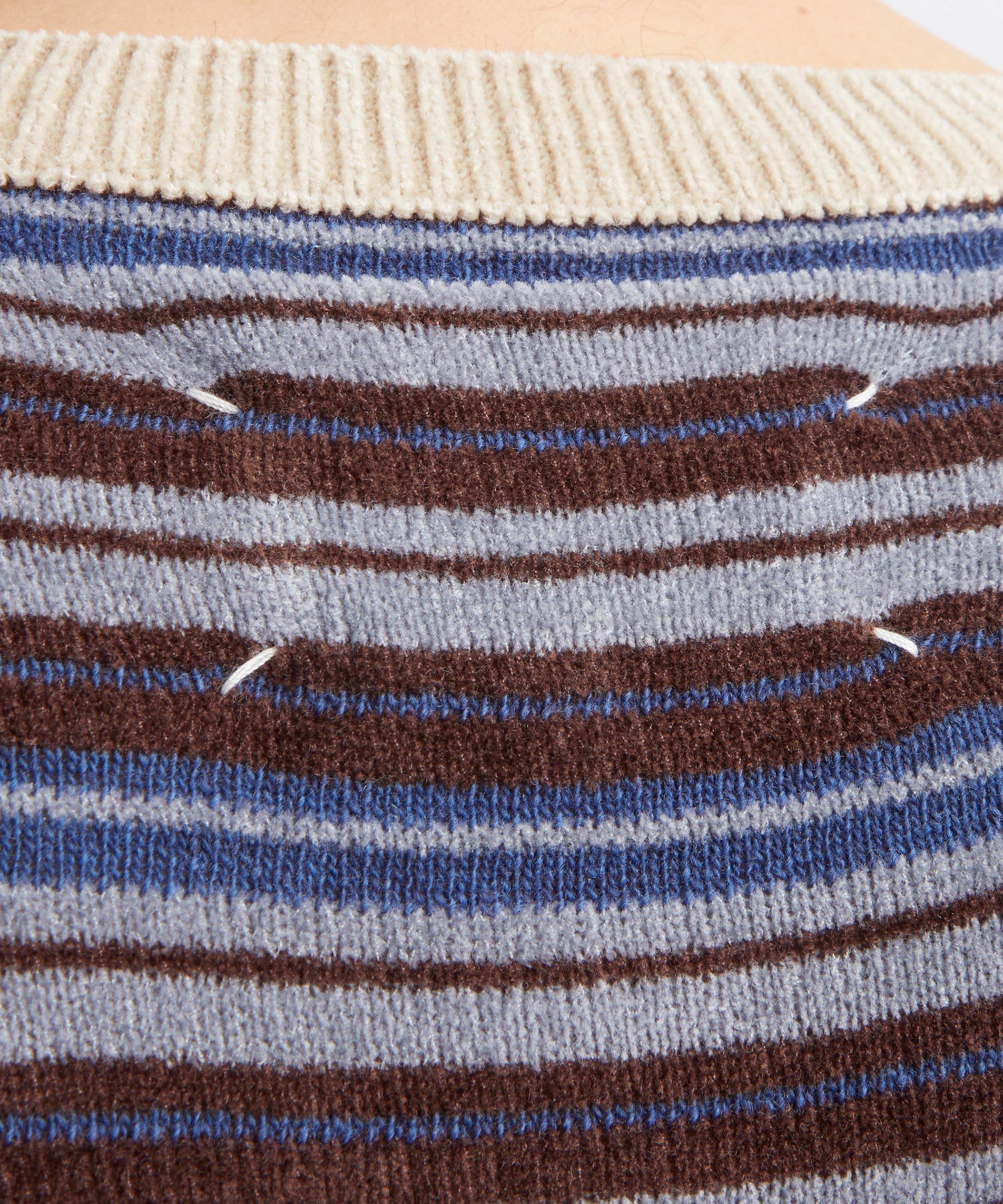 Maison Margiela - Striped Knit Short-Sleeve Jumper image number 4