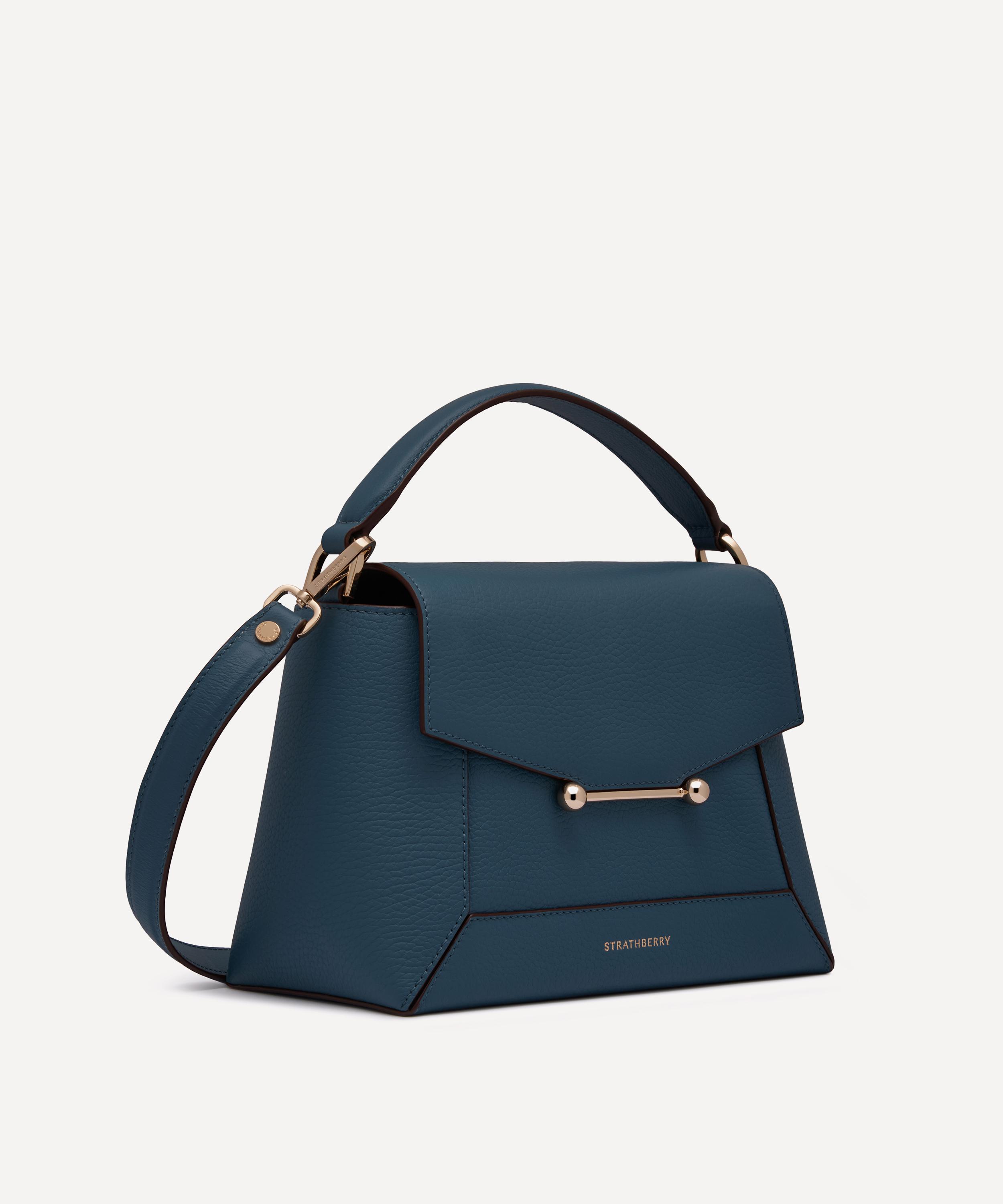 Strathberry - Mosaic Loch Blue Leather Top Handle Bag image number 3