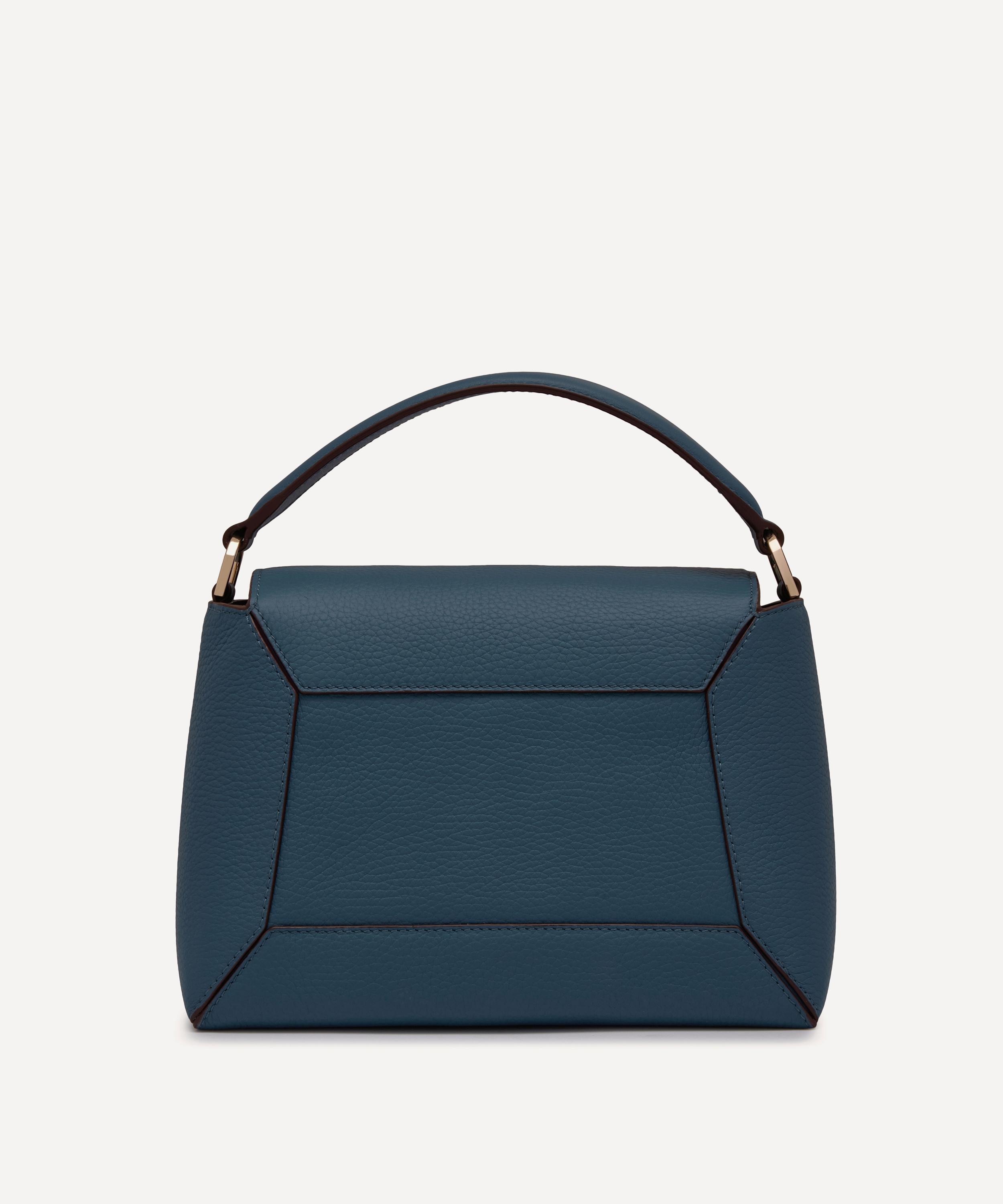 Strathberry - Mosaic Loch Blue Leather Top Handle Bag image number 5