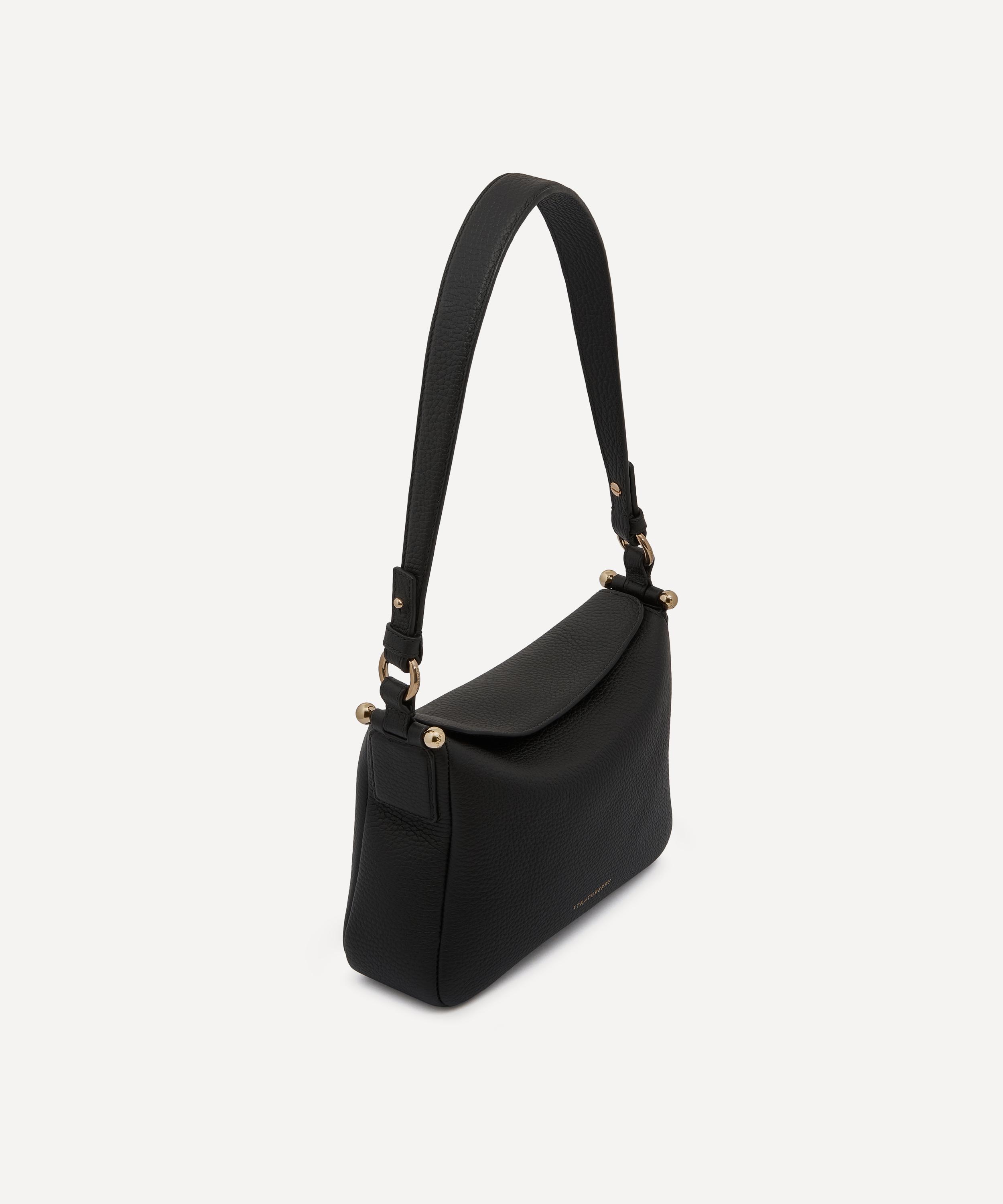 Strathberry - Sway Black Grained Leather Crossbody Bag image number 4