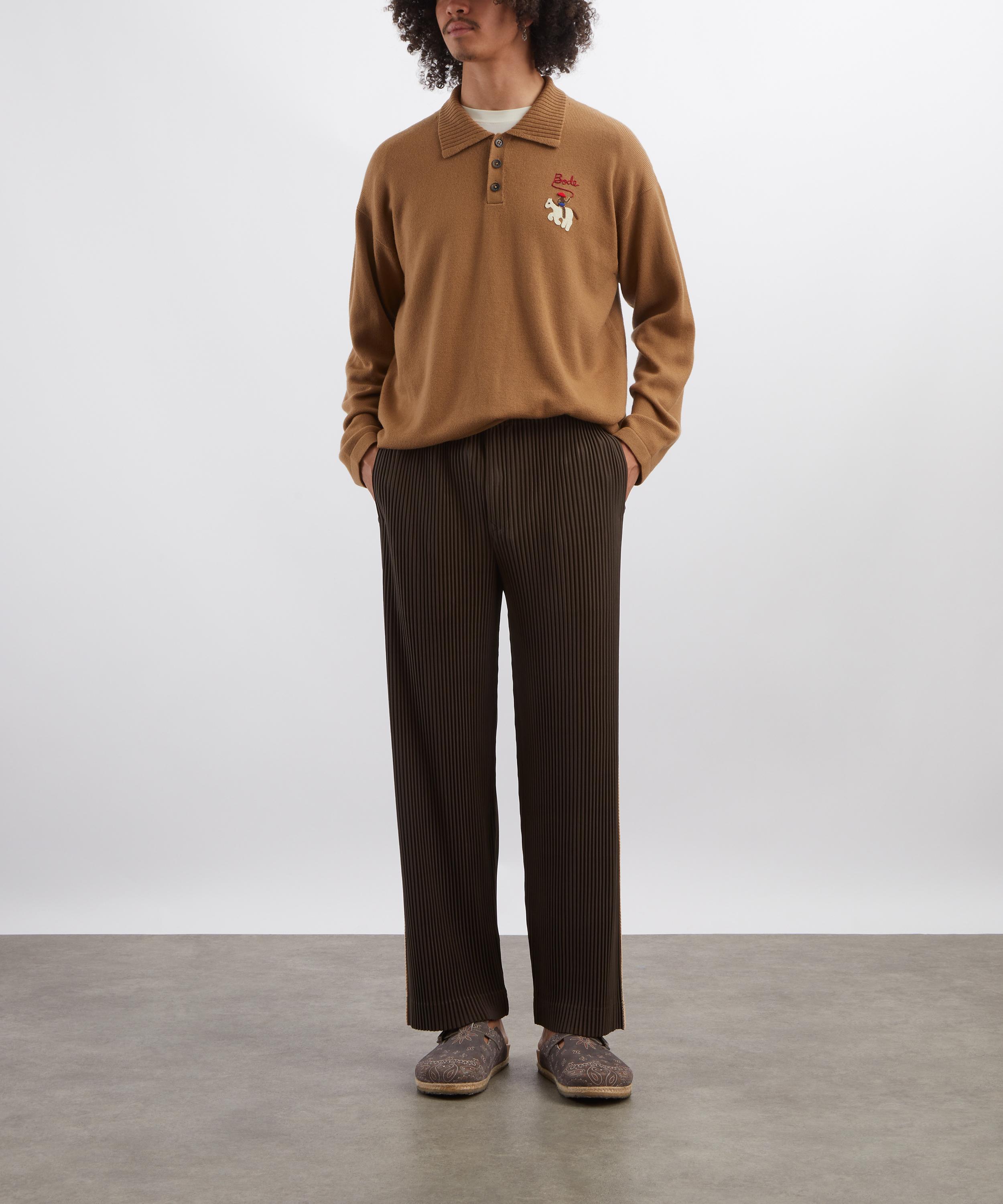 HOMME PLISS&Eacute; ISSEY MIYAKE - EMBROIDERY STRIPES Pleated Trousers image number 1