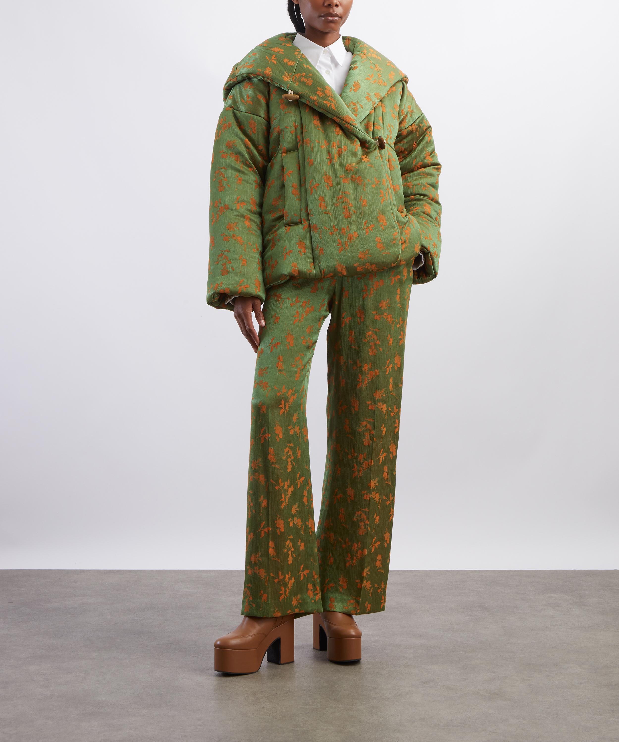 Dries Van Noten - Floral Jacquard Puffer Jacket image number 1