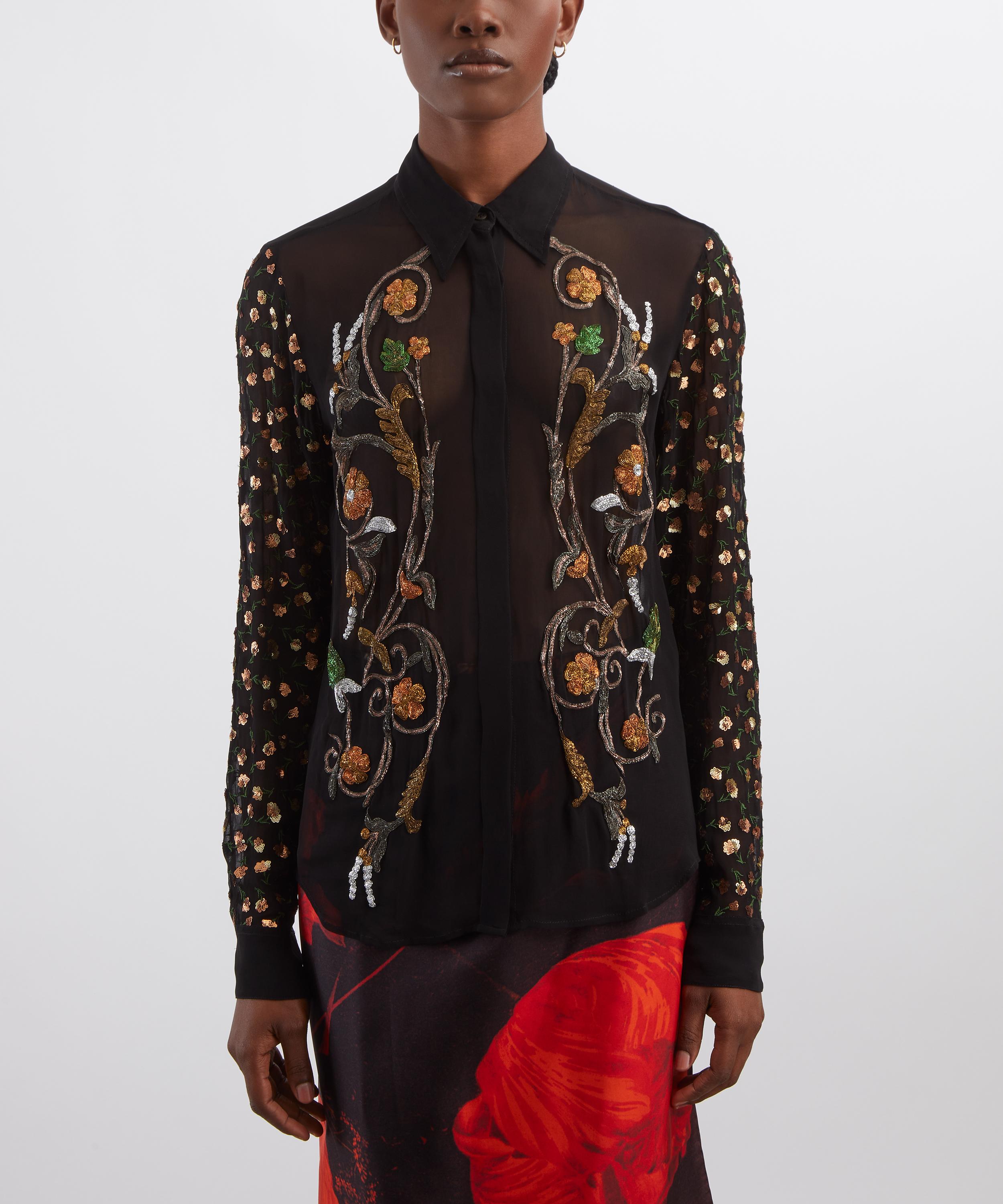 Dries Van Noten - Chowy Embellished Sheer Blouse image number 2