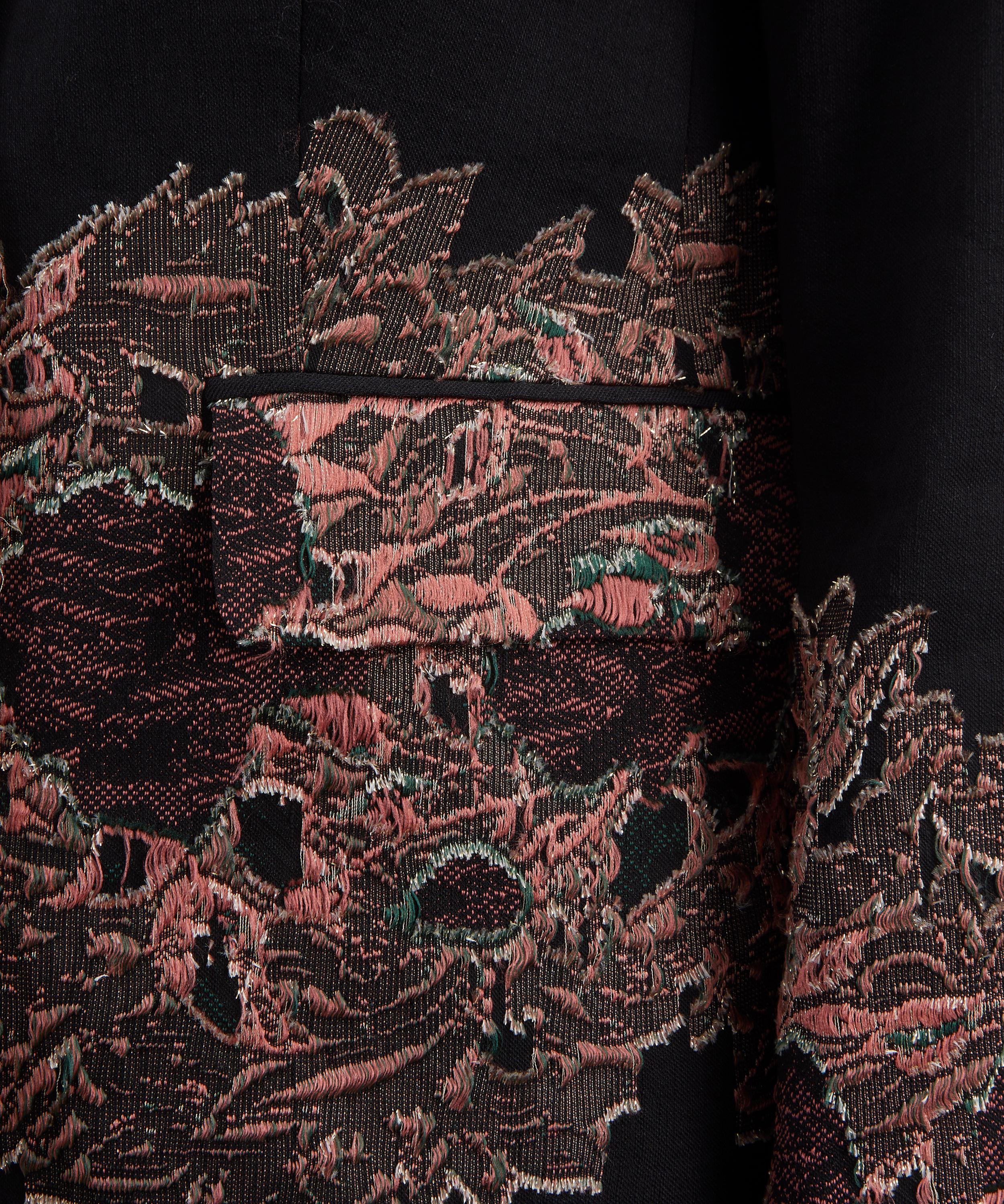 Dries Van Noten - Black Floral-Jacquard Jacket image number 4