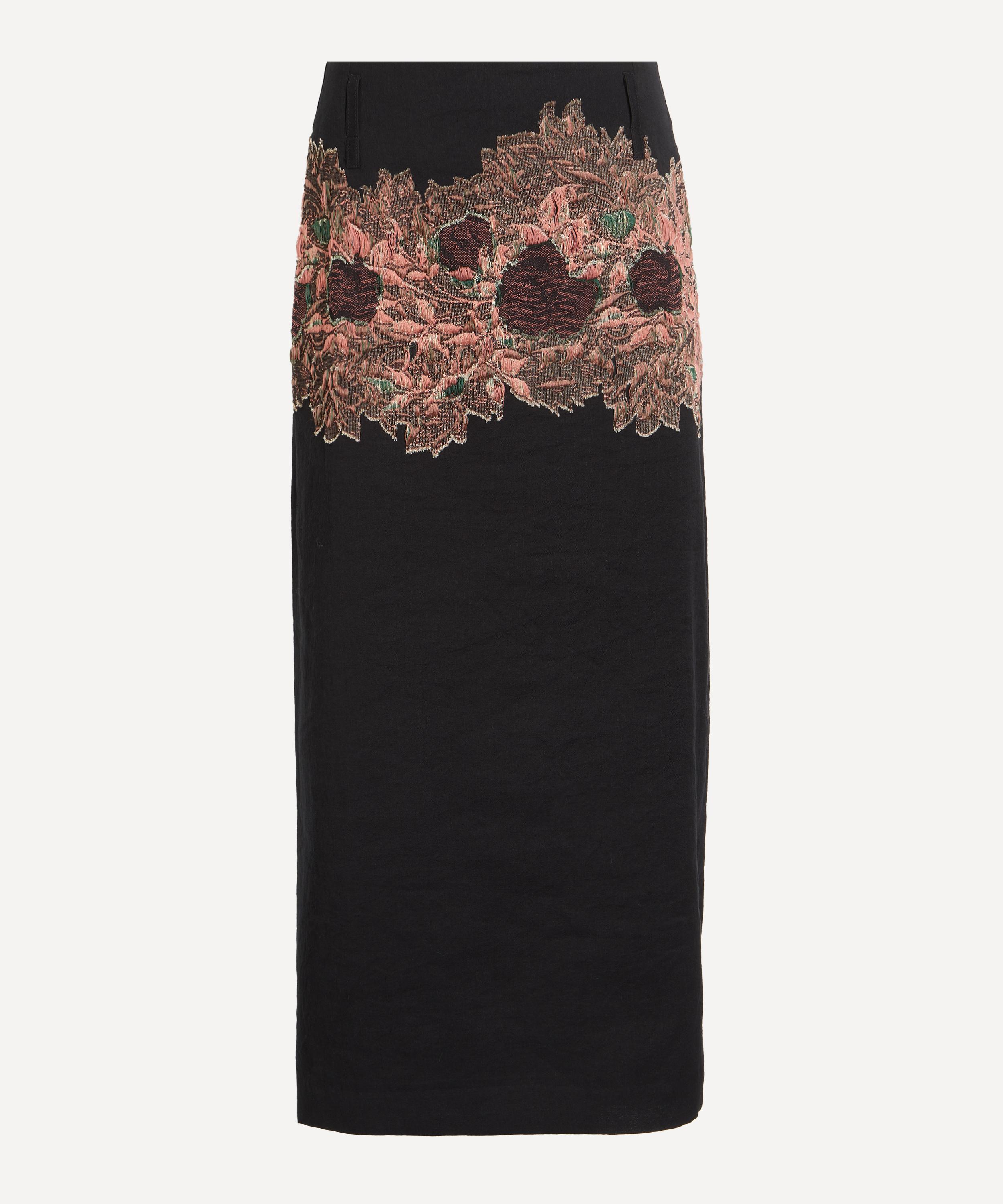 Dries Van Noten - Long Floral-Embroidered Skirt image number 0