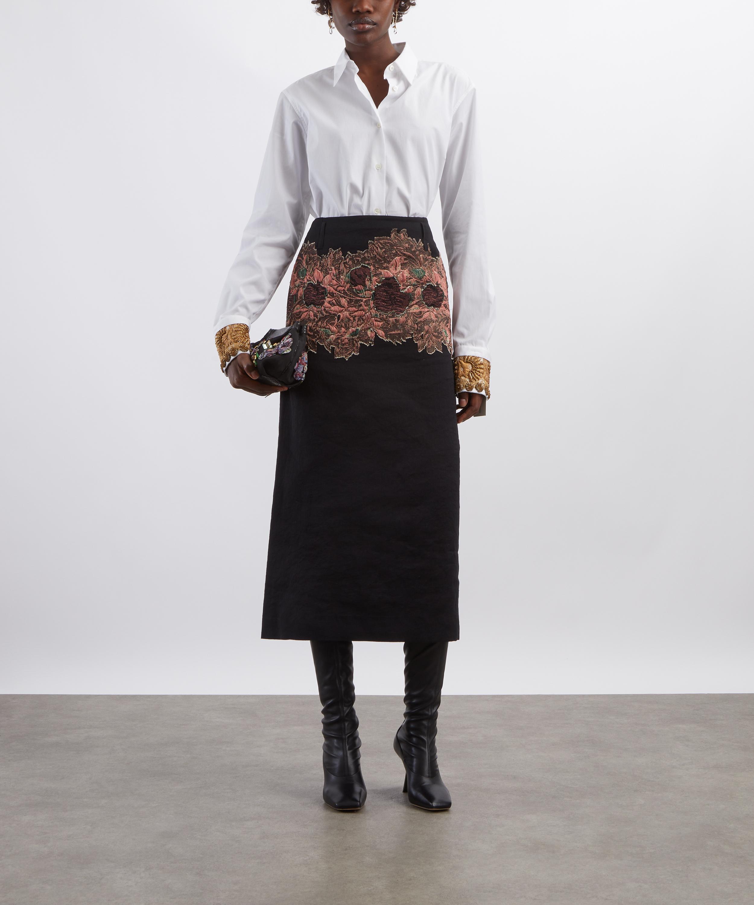 Dries Van Noten - Long Floral-Embroidered Skirt image number 1