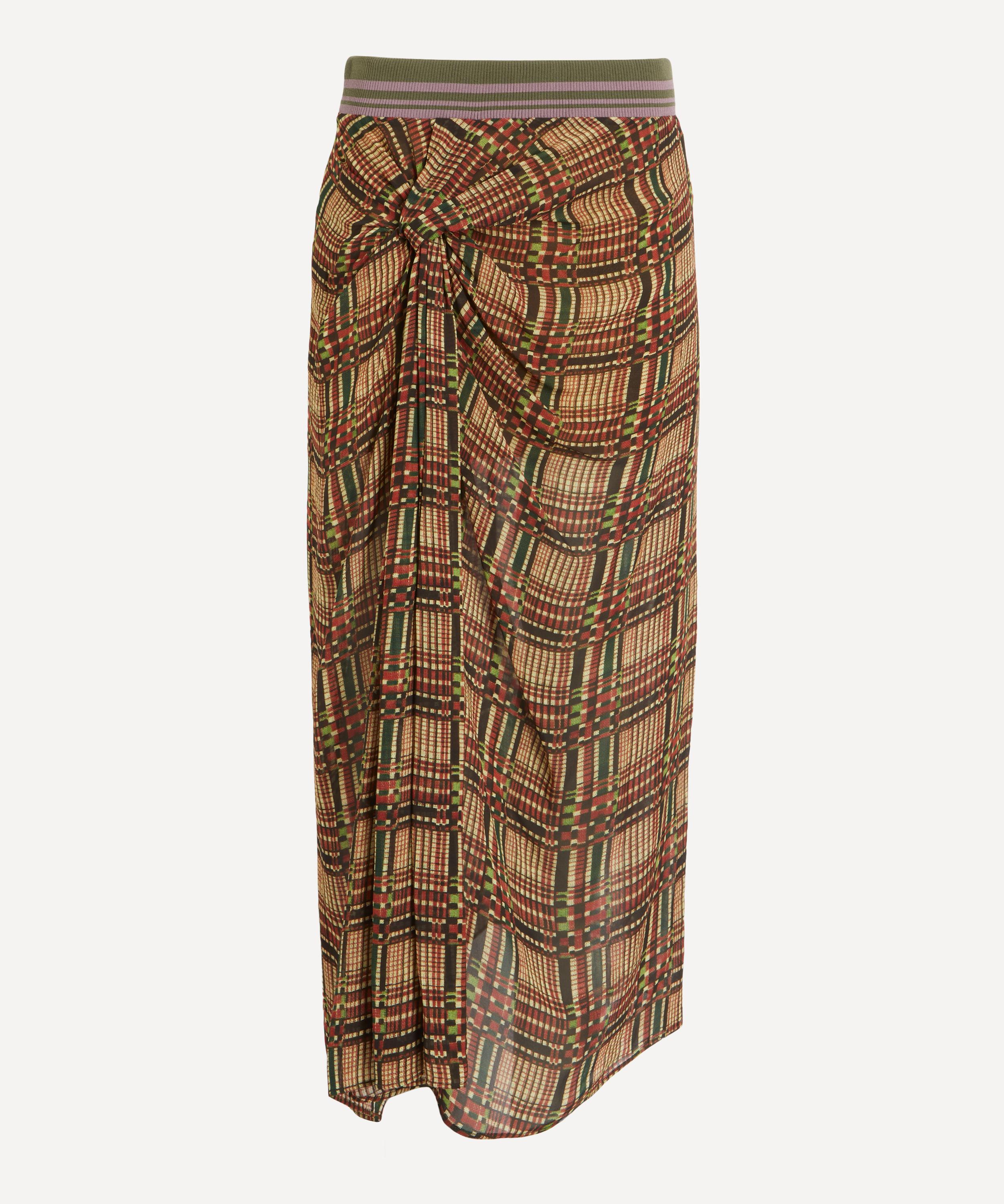 Dries Van Noten - Checked Long Skirt image number 0