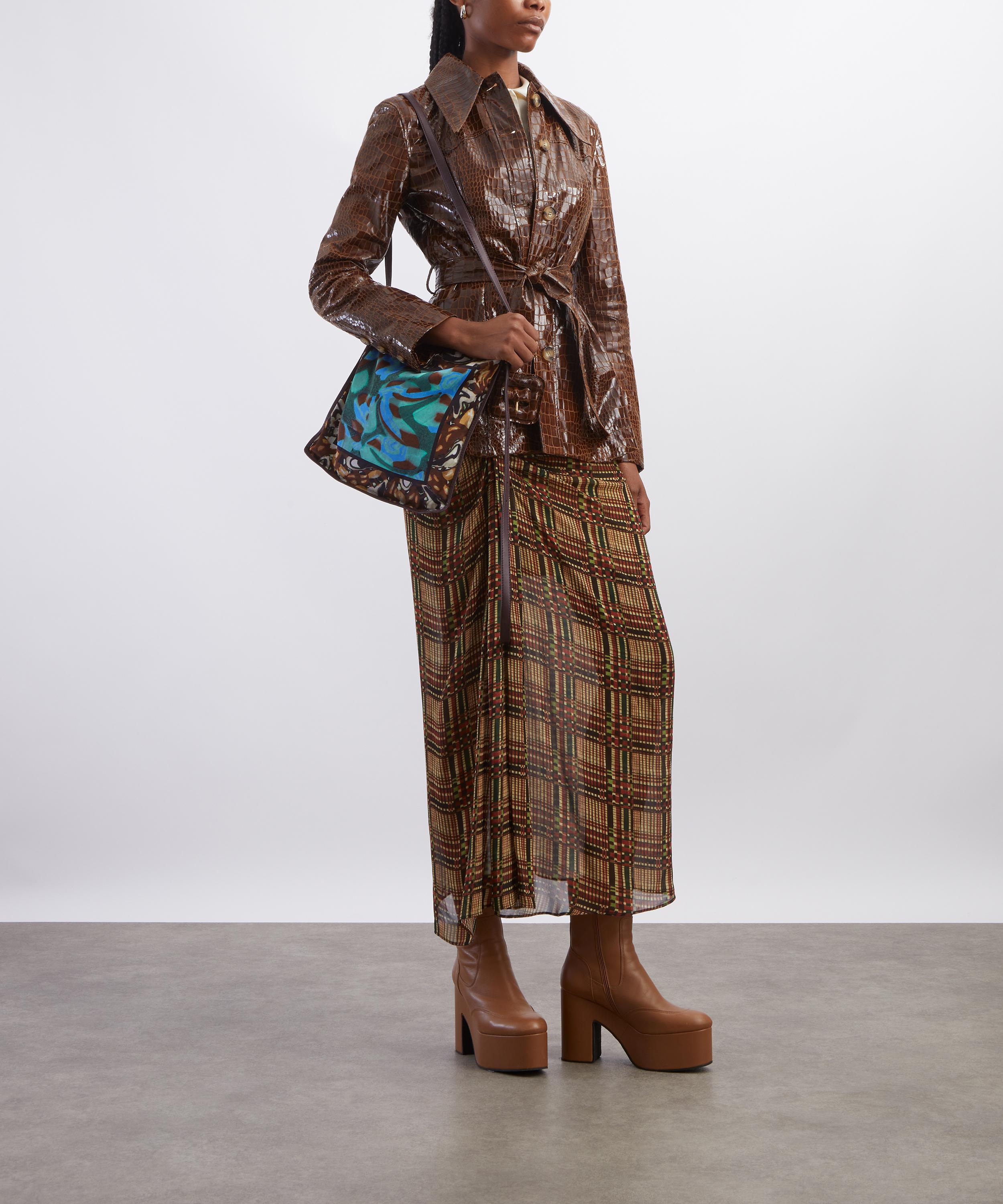 Dries Van Noten - Checked Long Skirt image number 1