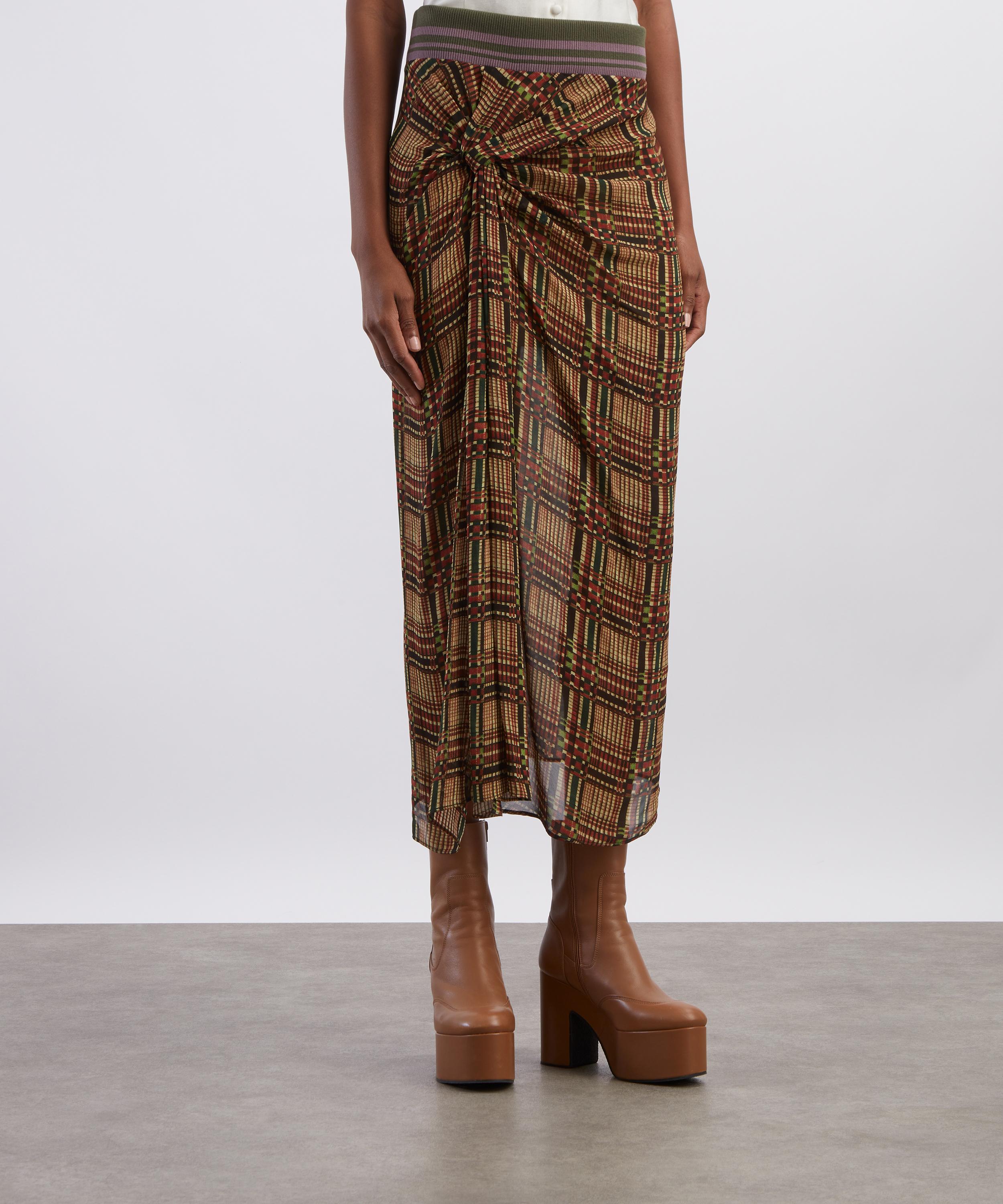 Dries Van Noten - Checked Long Skirt image number 2