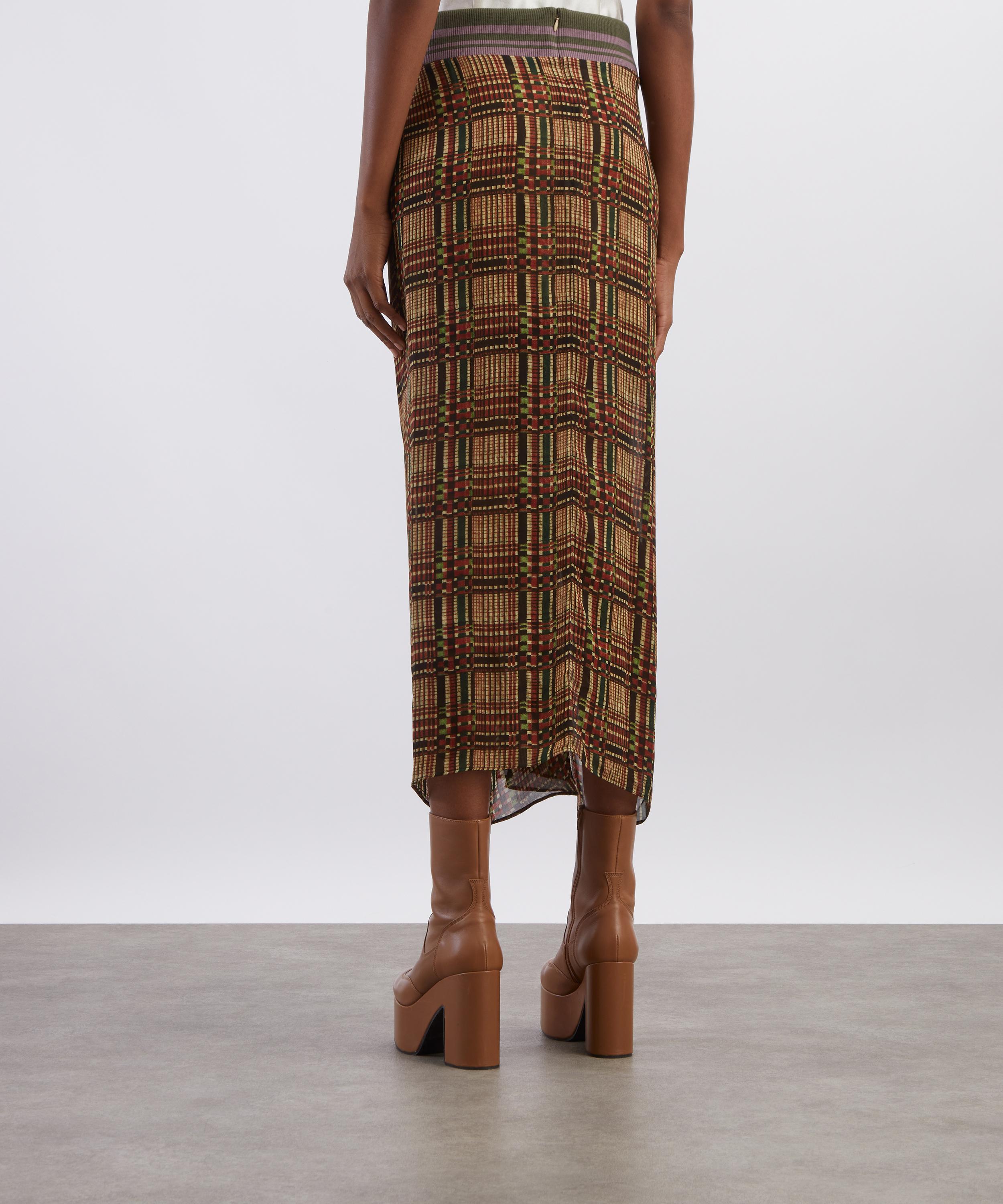 Dries Van Noten - Checked Long Skirt image number 3