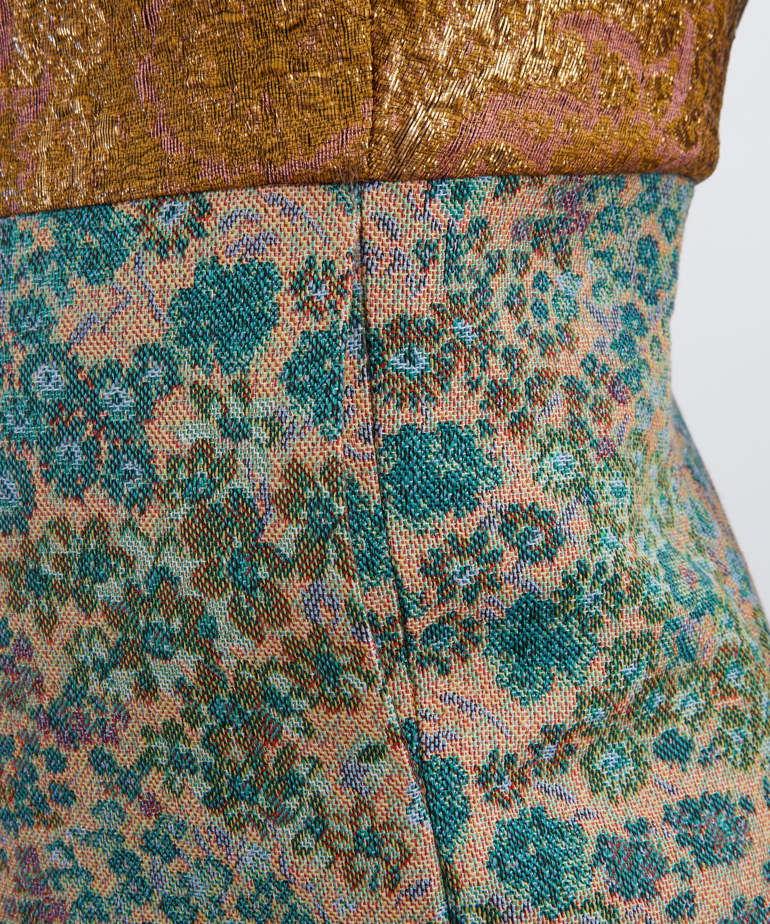 Dries Van Noten - Gold Jacquard Bustier Top image number 4
