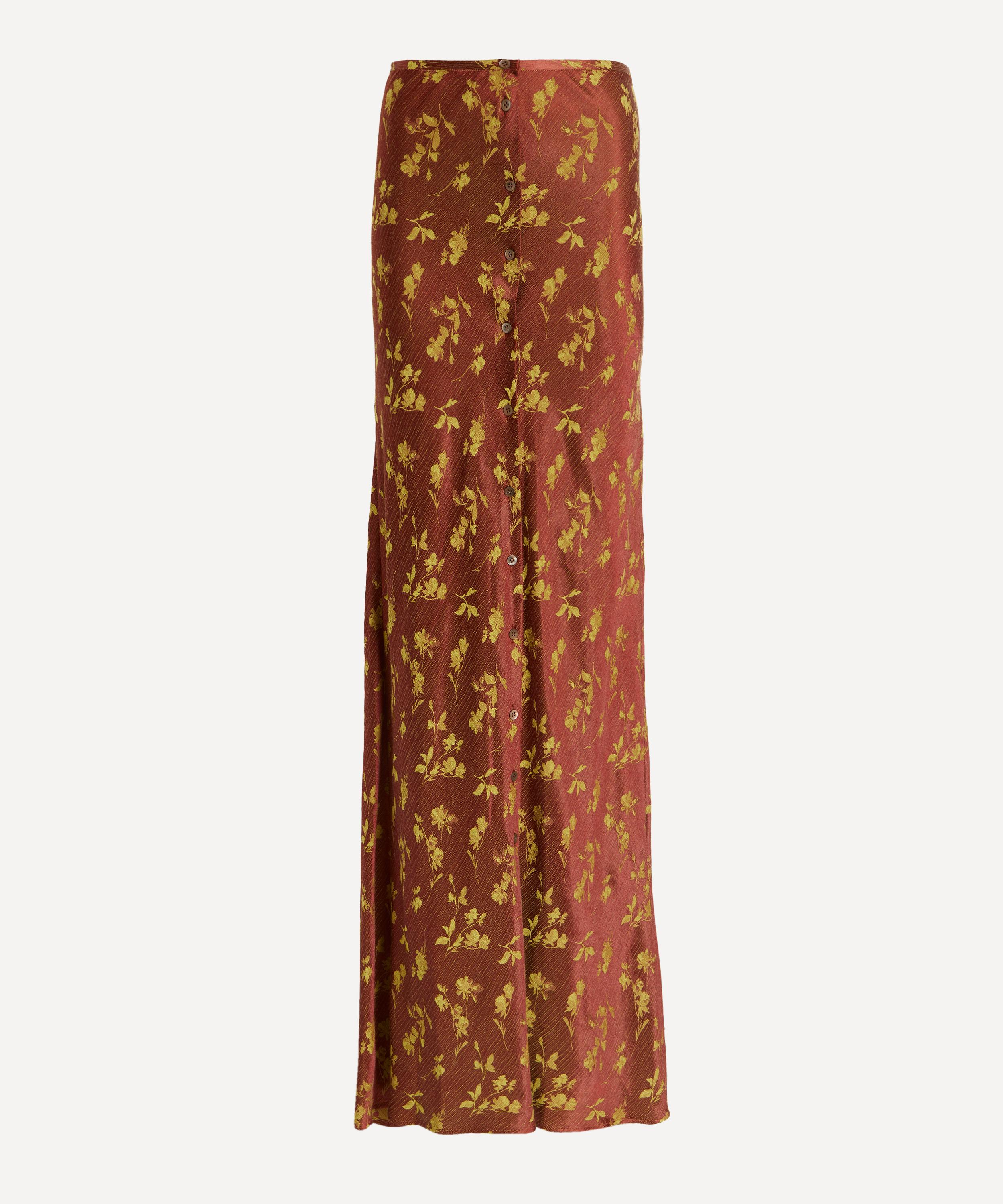 Dries Van Noten - Rust Long Jacquard Skirt