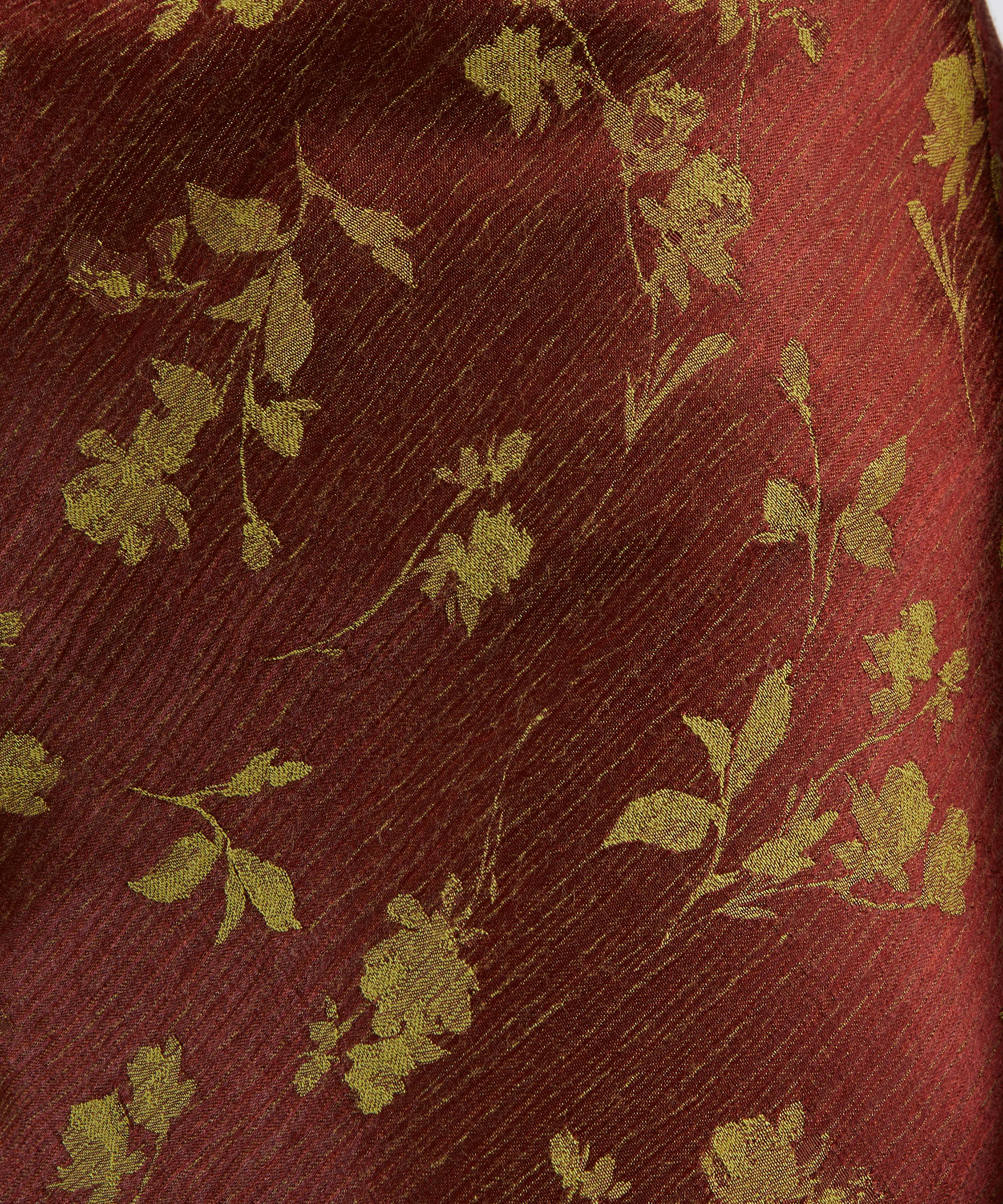 Dries Van Noten - Rust Long Jacquard Skirt image number 4