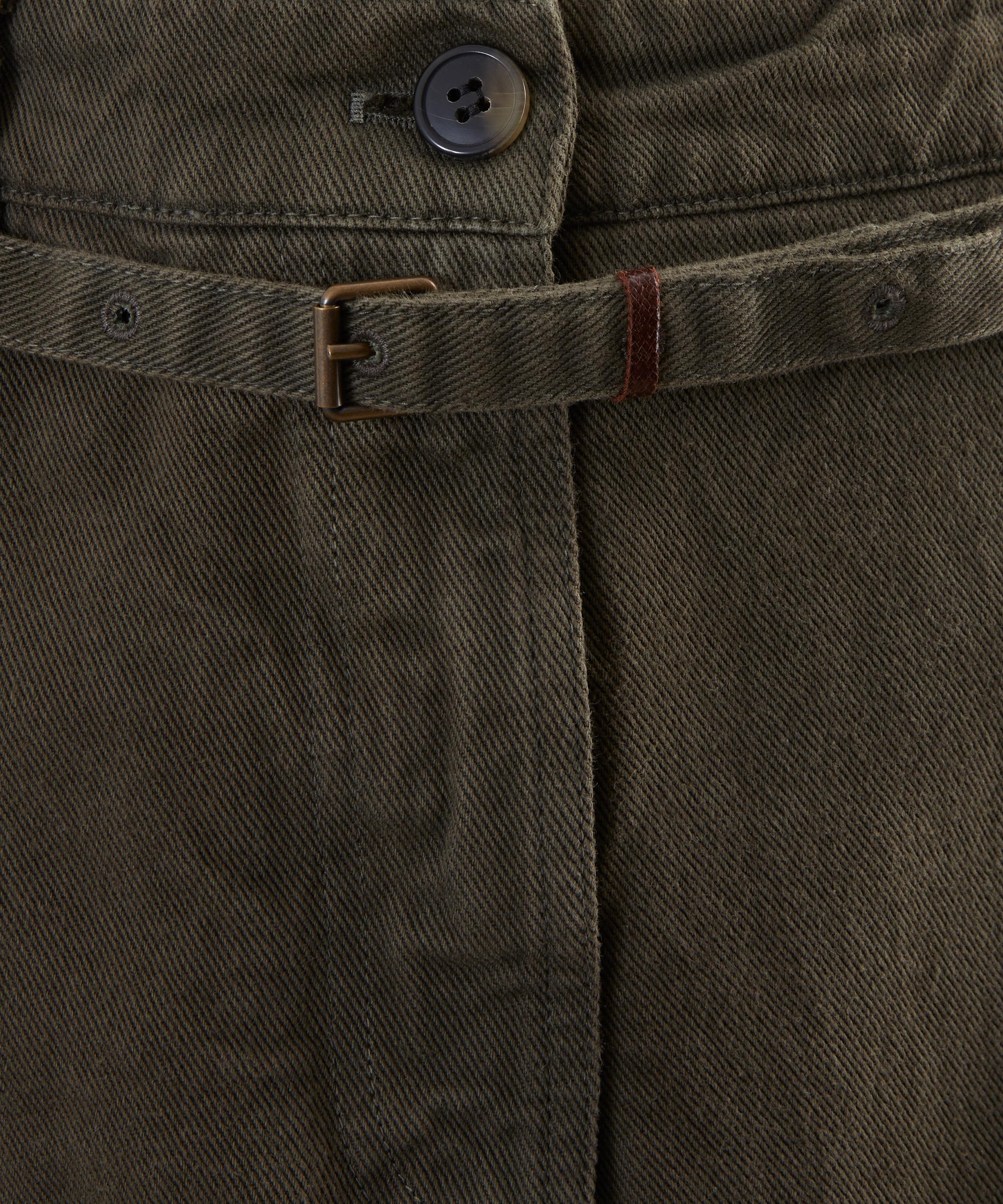 Dries Van Noten - Khaki Long Over-Dyed Skirt image number 4
