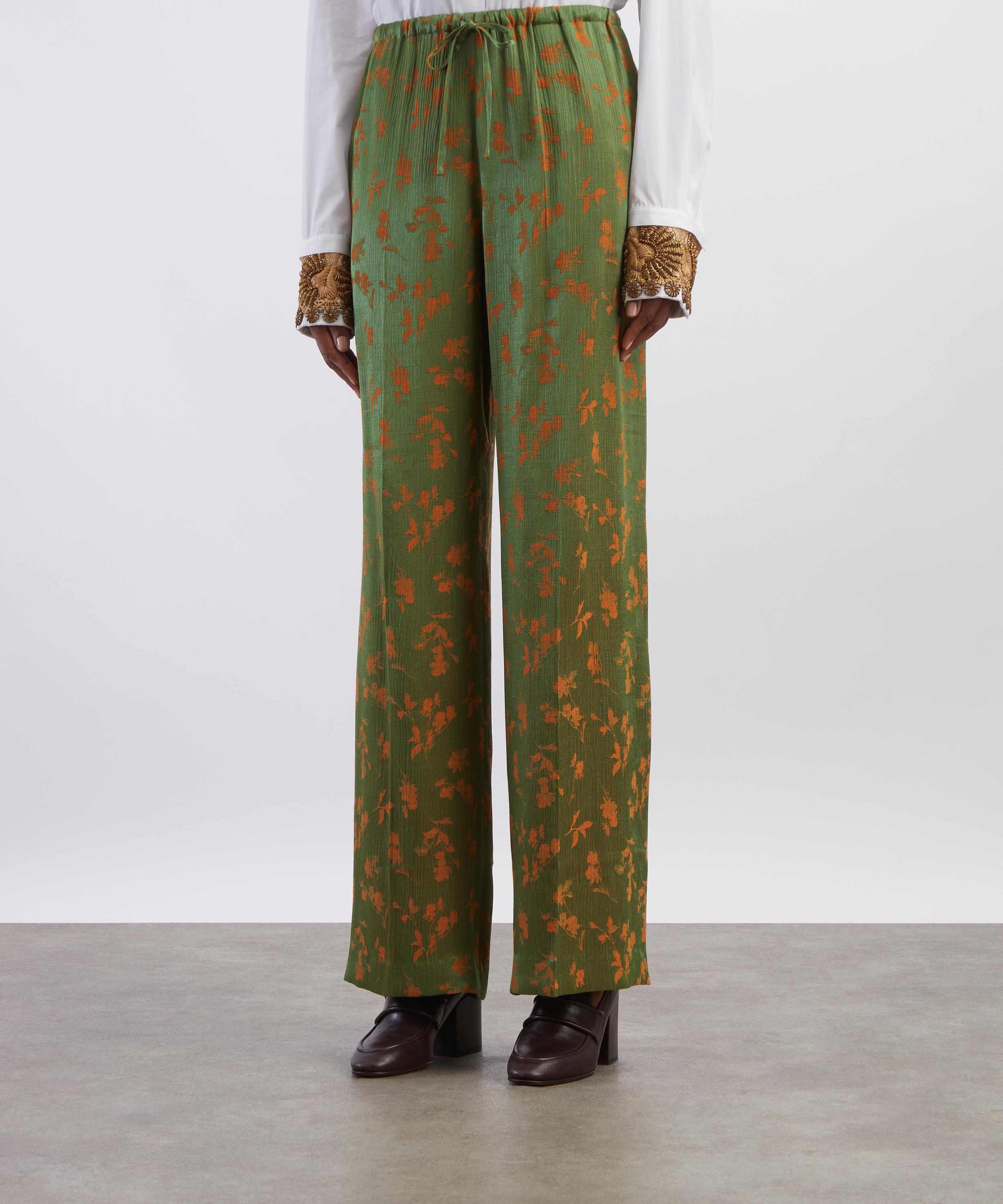 Dries Van Noten - Floral Jacquard Elasticated Trousers image number 2
