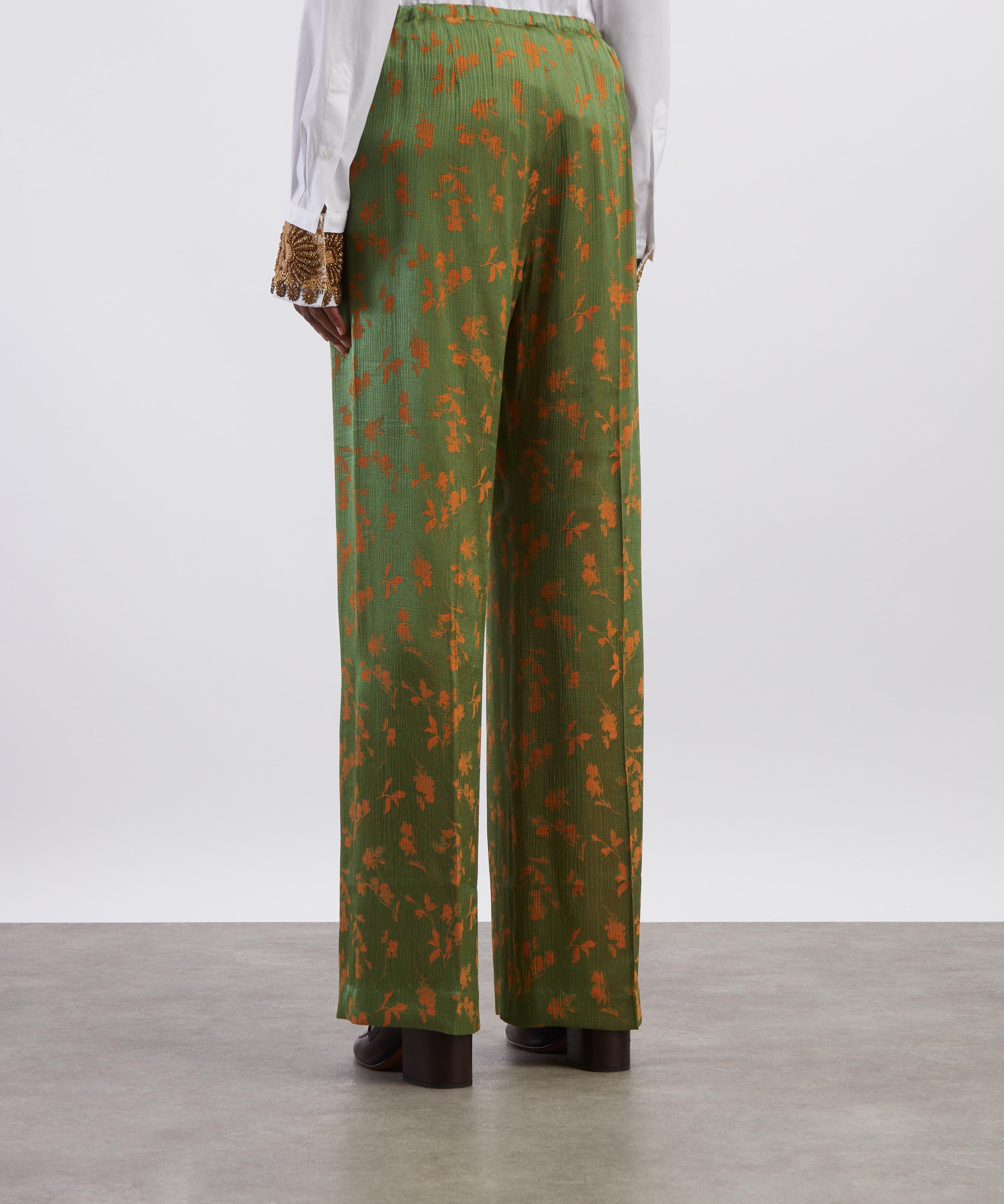 Dries Van Noten - Floral Jacquard Elasticated Trousers image number 3