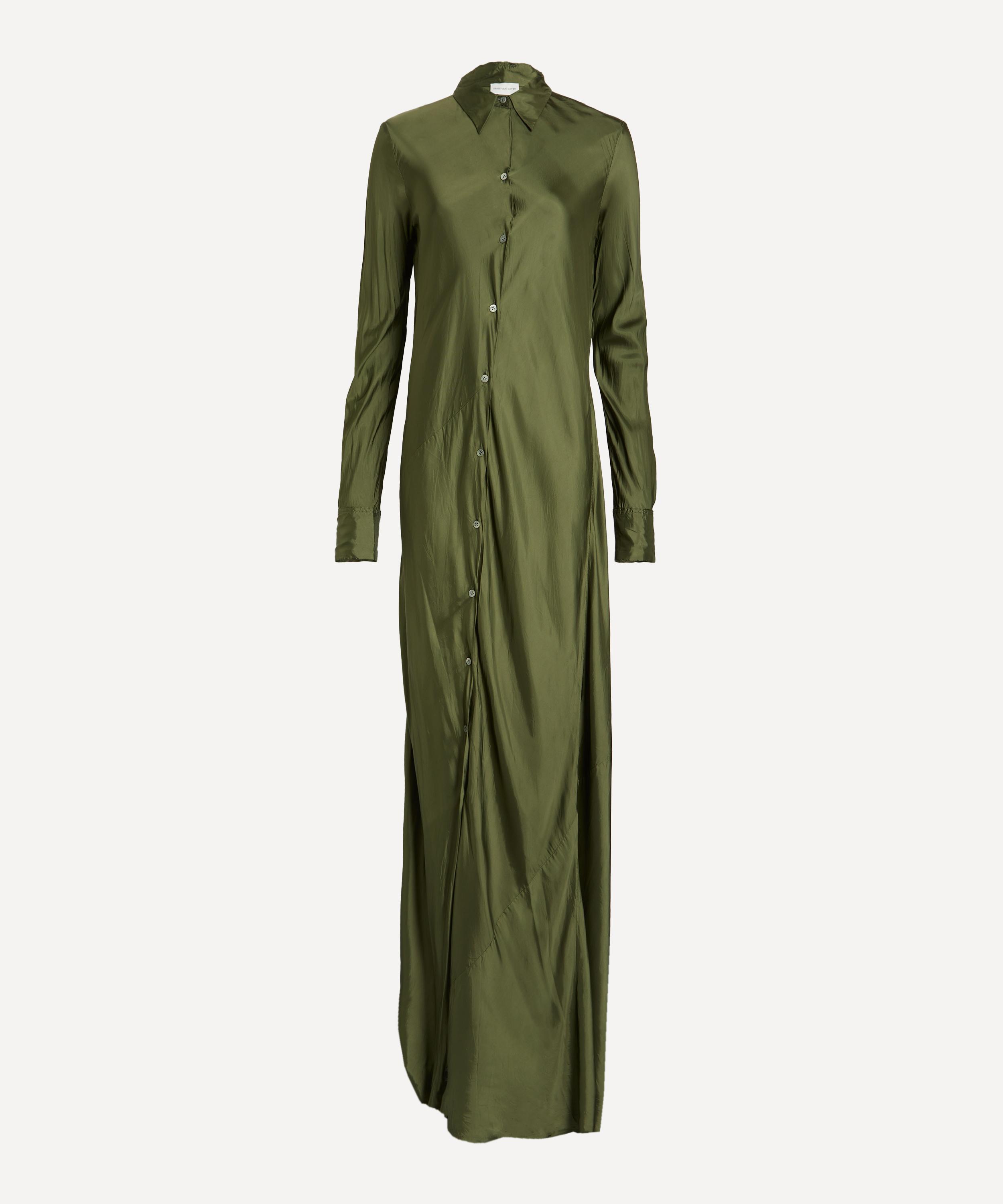 Dries Van Noten - Long Satin Shirt Dress image number 0