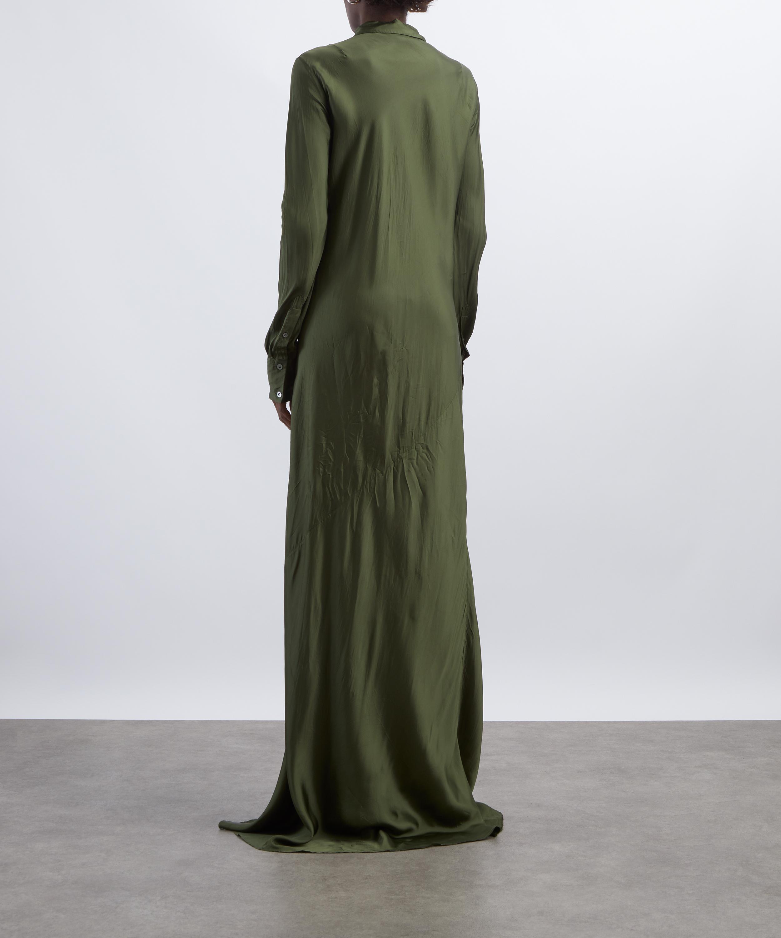 Dries Van Noten - Long Satin Shirt Dress image number 3