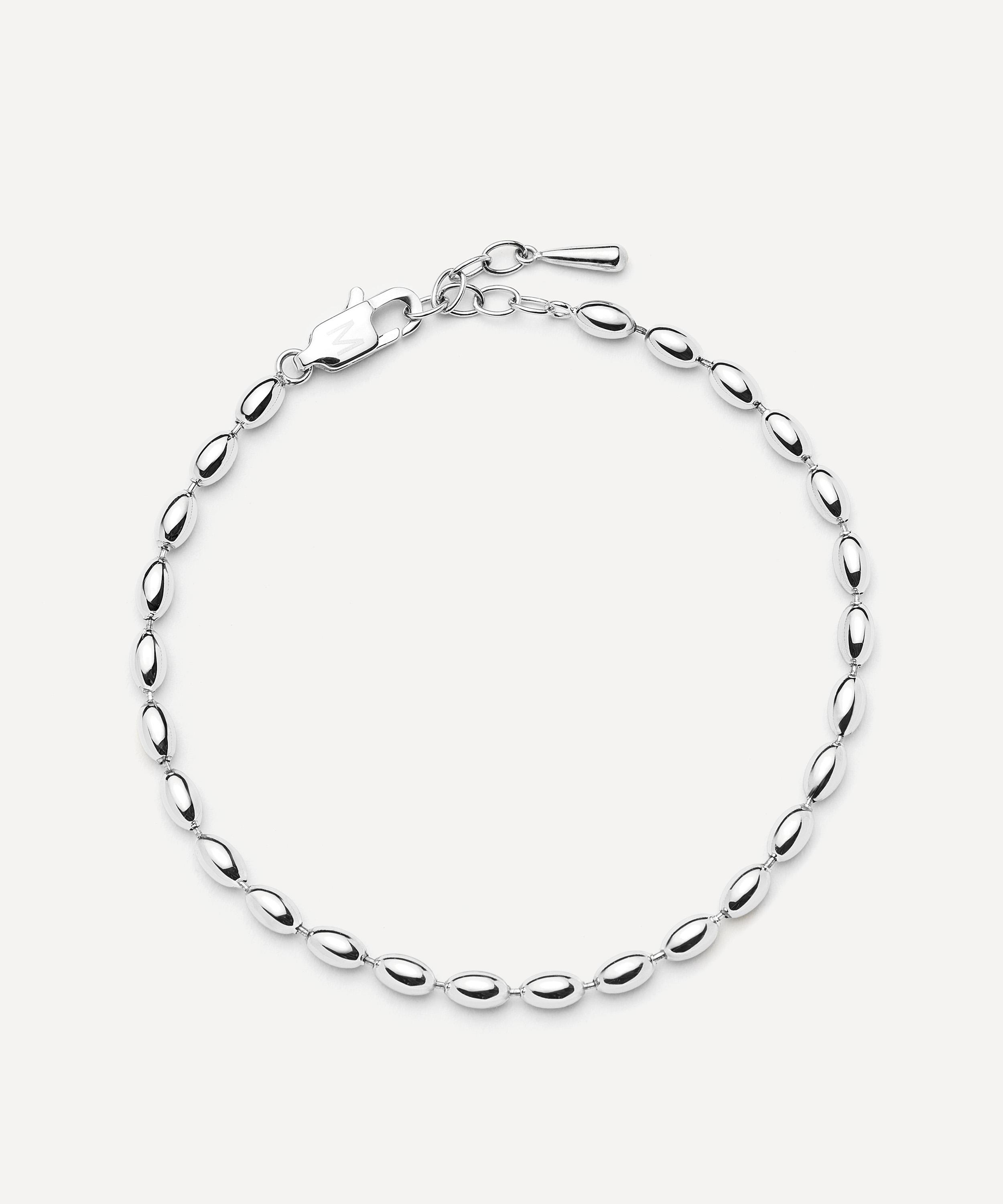Missoma - Silver-Plated Molten Olive Chain Bracelet