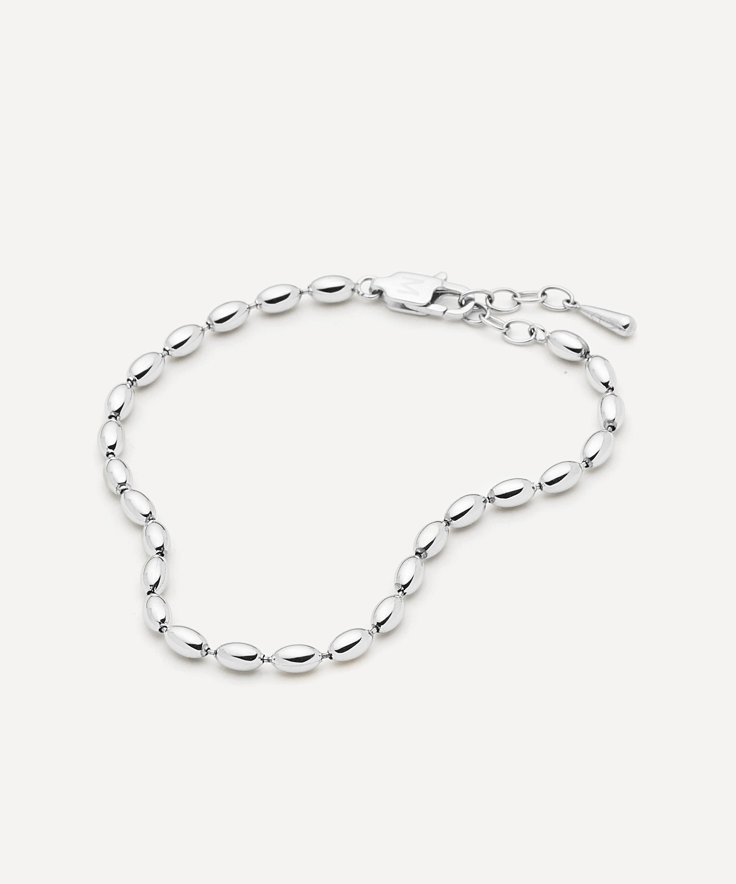 Missoma - Silver-Plated Molten Olive Chain Bracelet image number 2