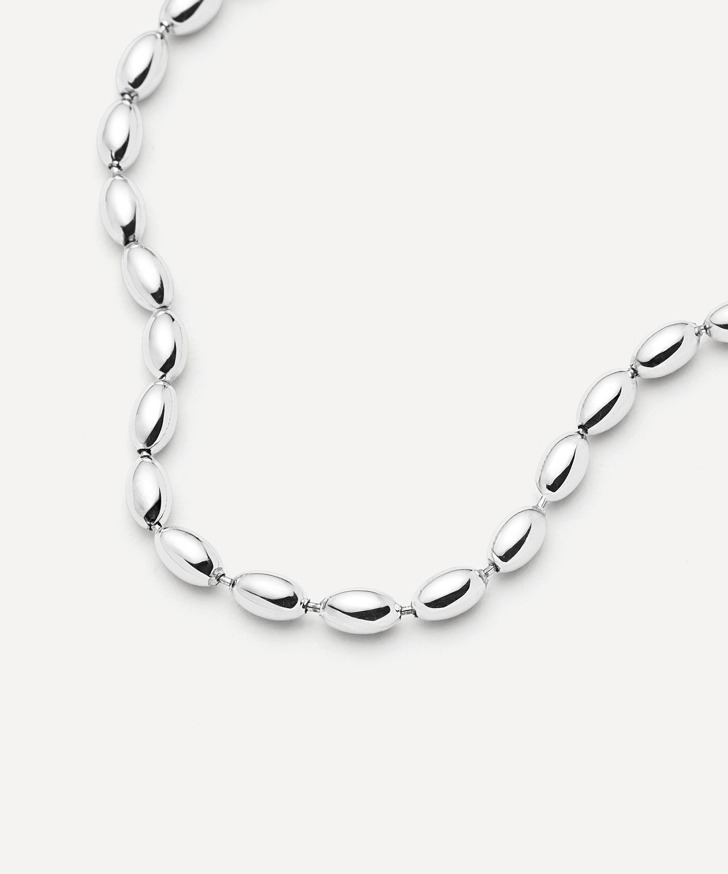 Missoma - Silver-Plated Molten Olive Chain Bracelet image number 3