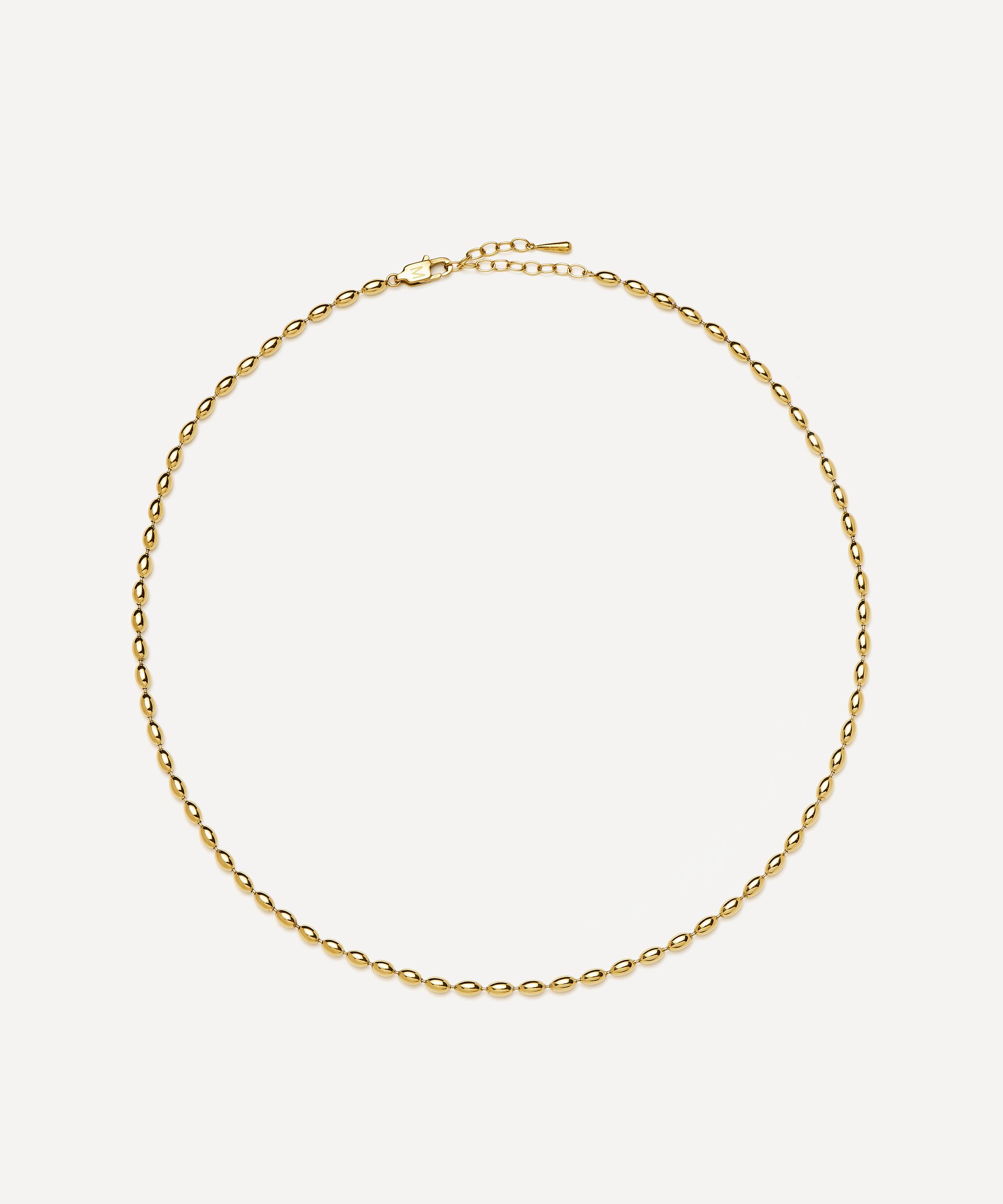 Missoma - 18ct Gold-Plated Molten Olive Chain Necklace image number 0