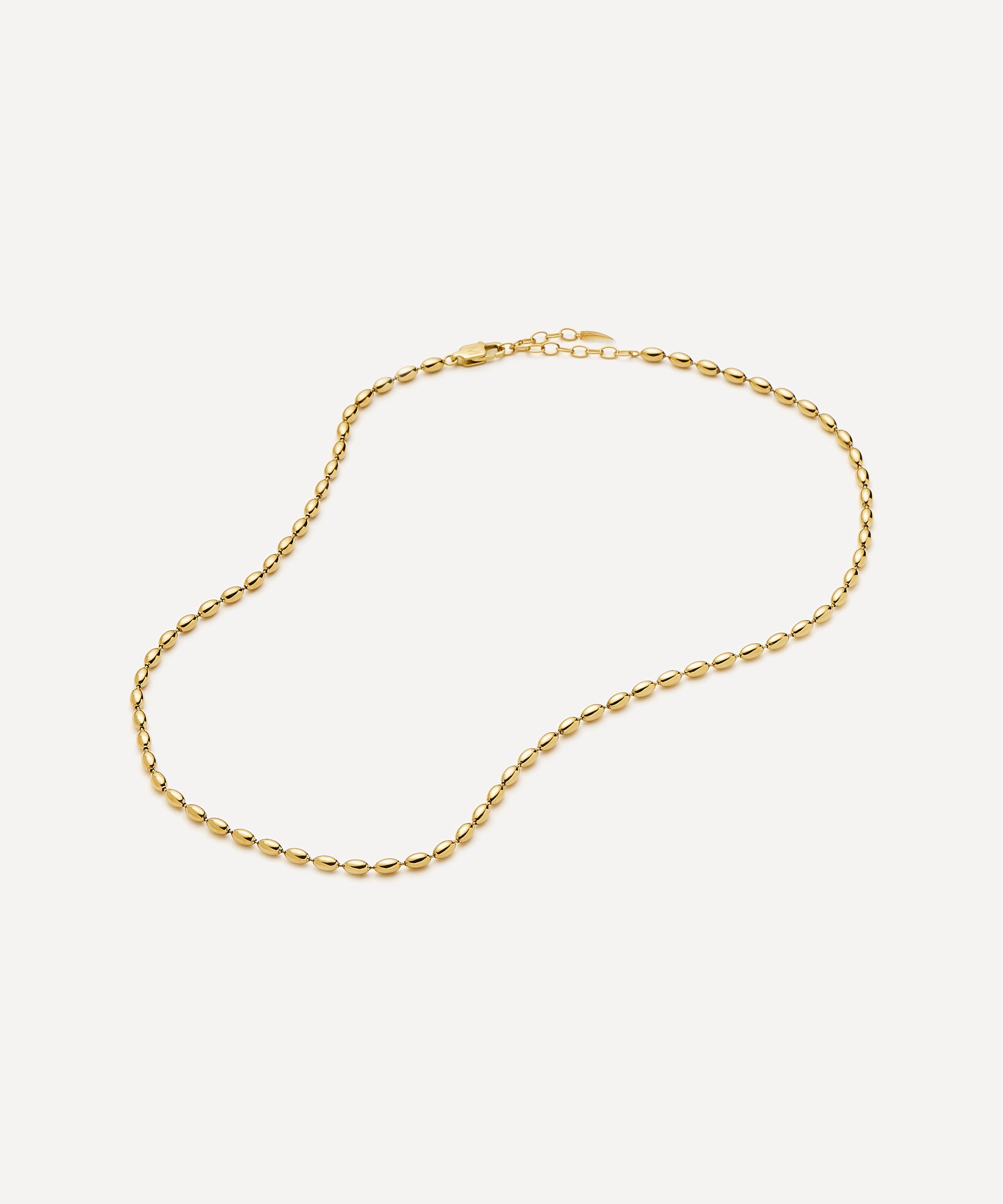 Missoma - 18ct Gold-Plated Molten Olive Chain Necklace image number 2