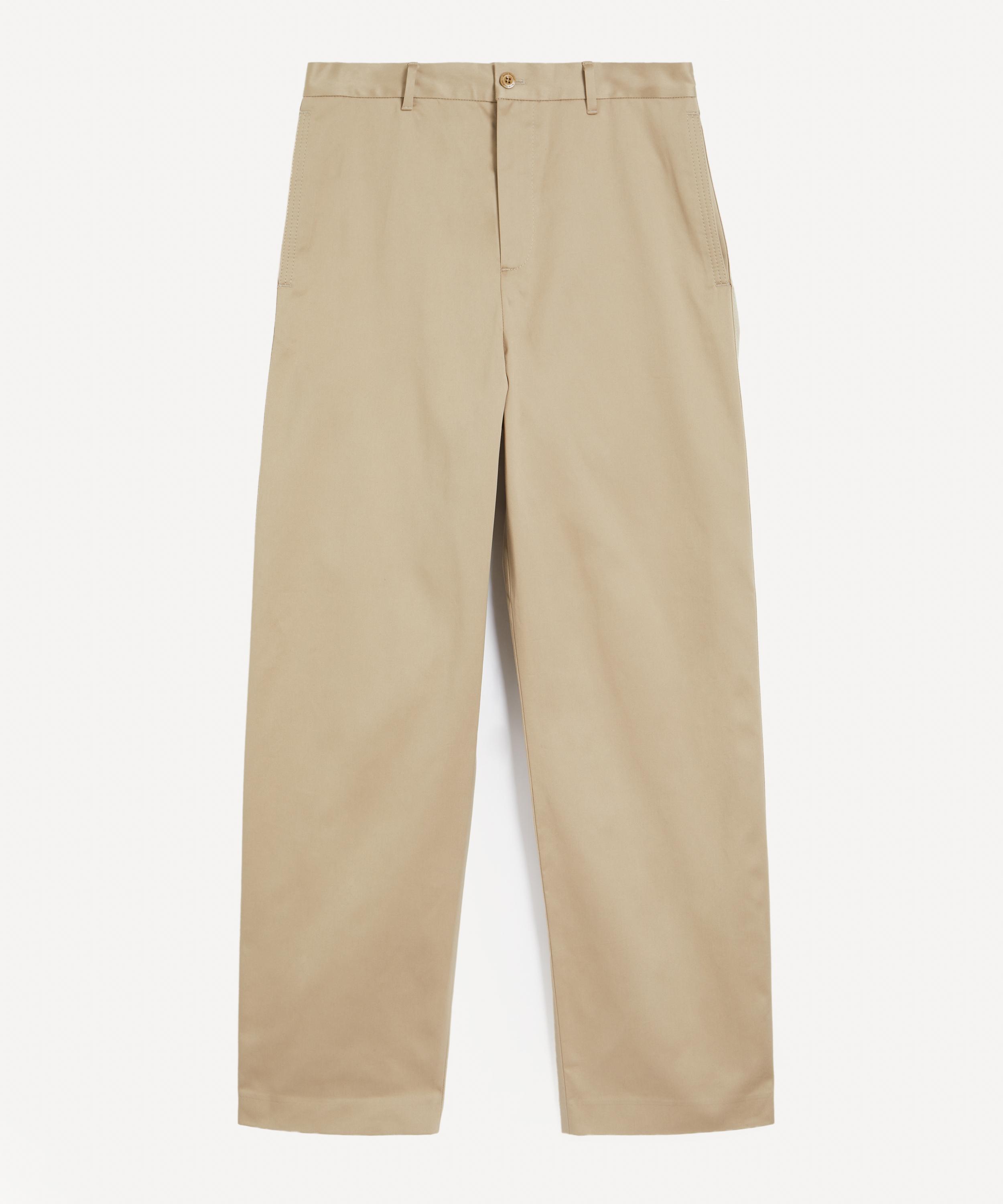 Acne Studios - Beige Cotton Satin Trousers image number 0
