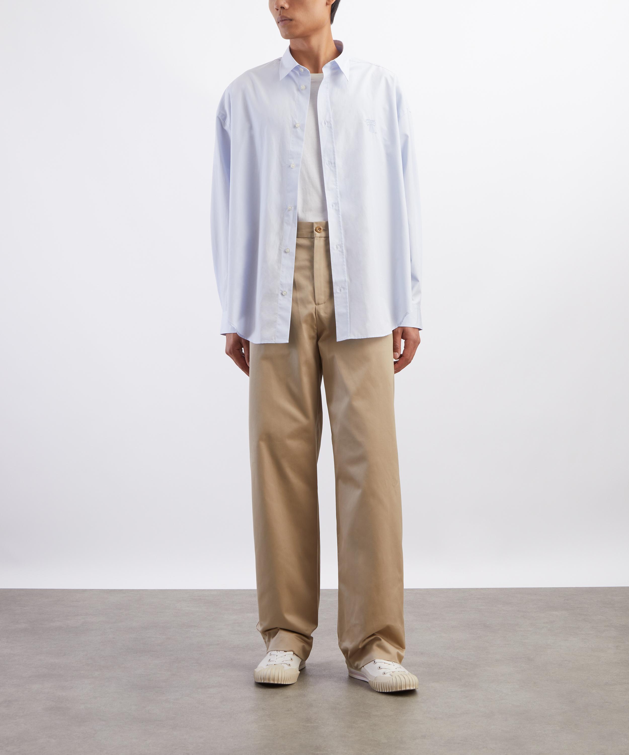 Acne Studios - Beige Cotton Satin Trousers image number 1