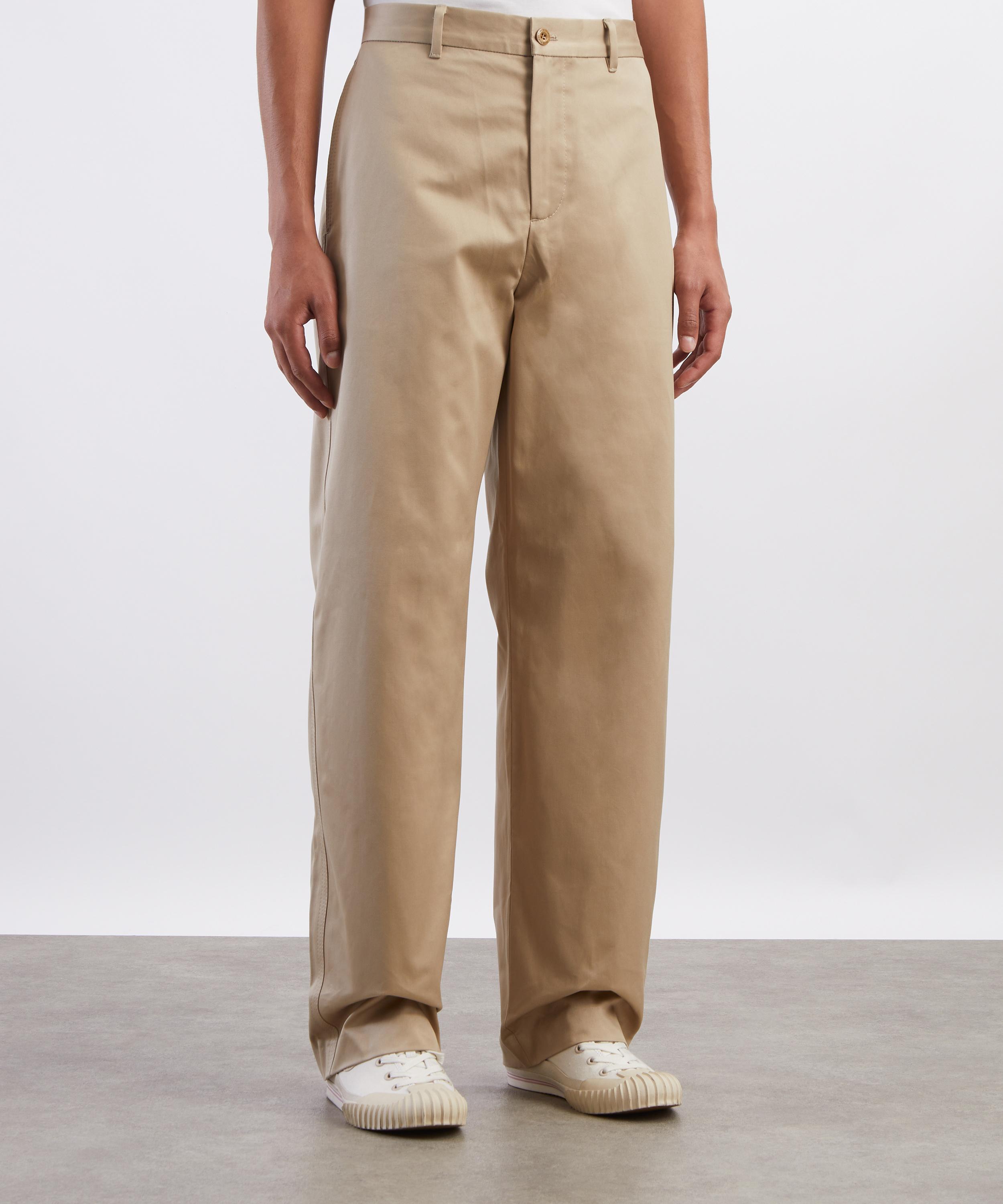Acne Studios - Beige Cotton Satin Trousers image number 2