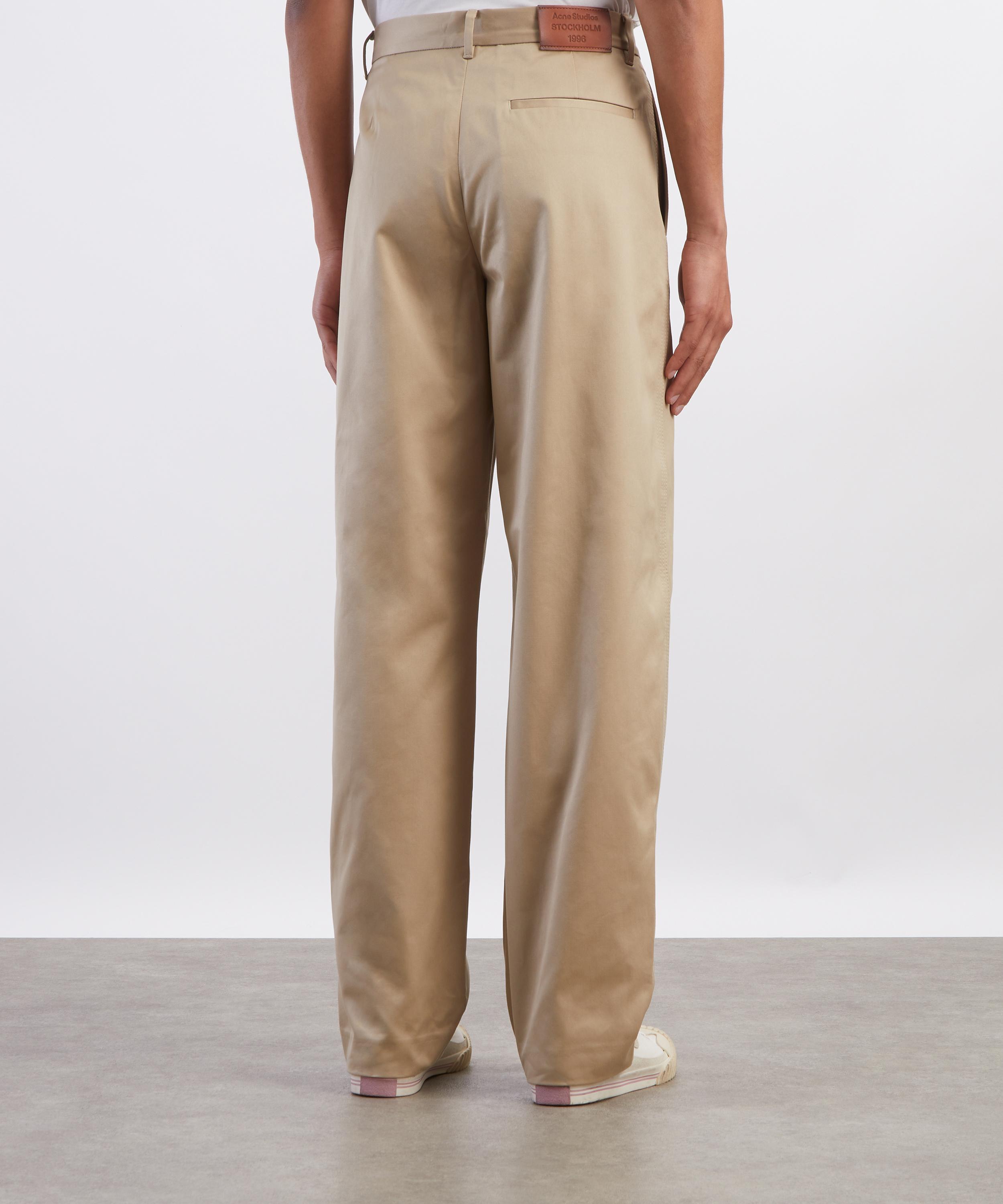 Acne Studios - Beige Cotton Satin Trousers image number 3