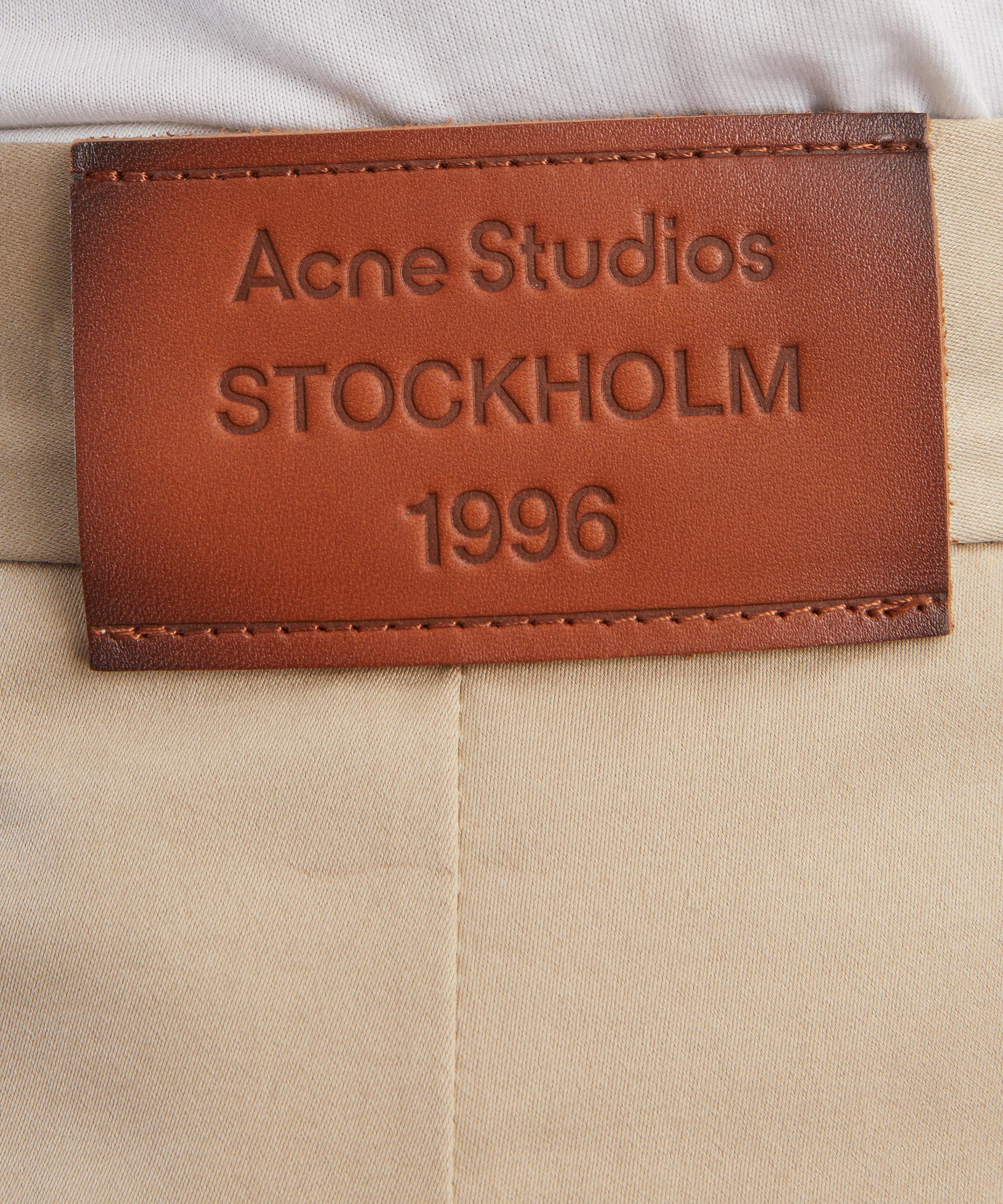 Acne Studios - Beige Cotton Satin Trousers image number 4