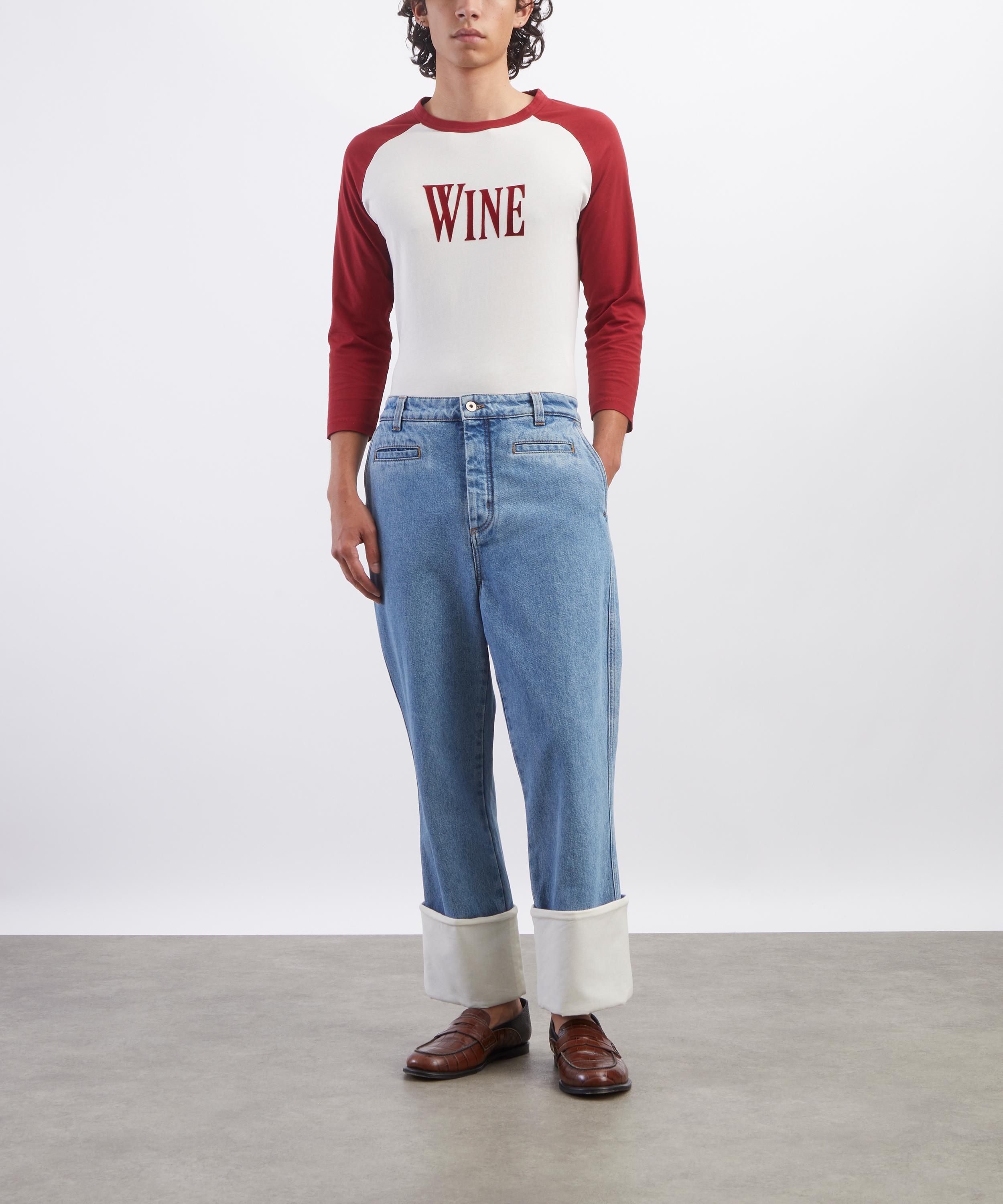 Acne Studios - Wine Graphic Crew Neck T-Shirt image number 1