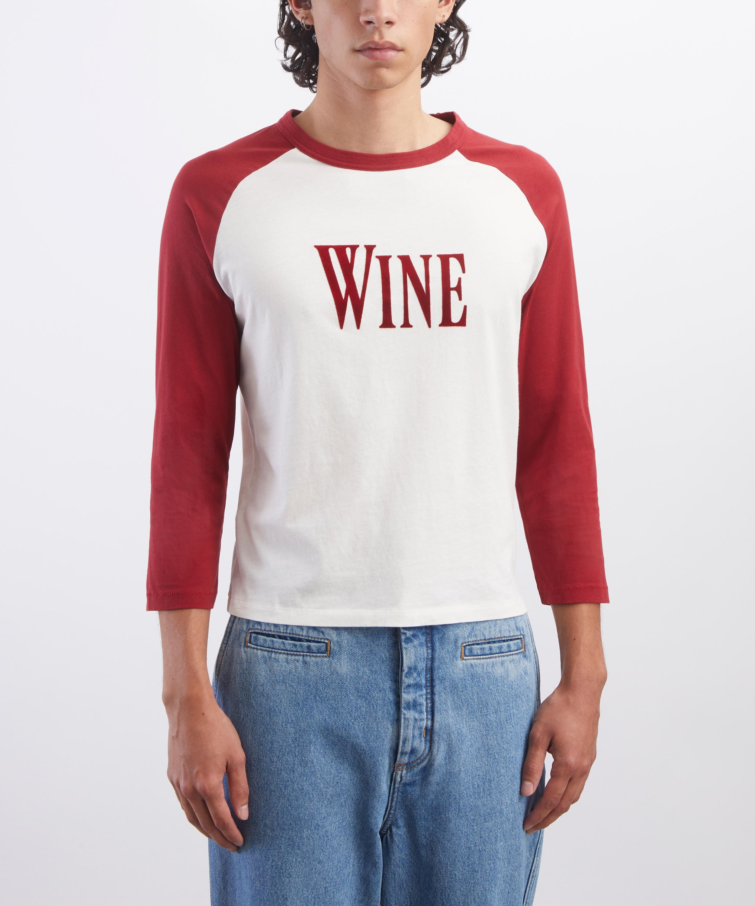 Acne Studios - Wine Graphic Crew Neck T-Shirt image number 2