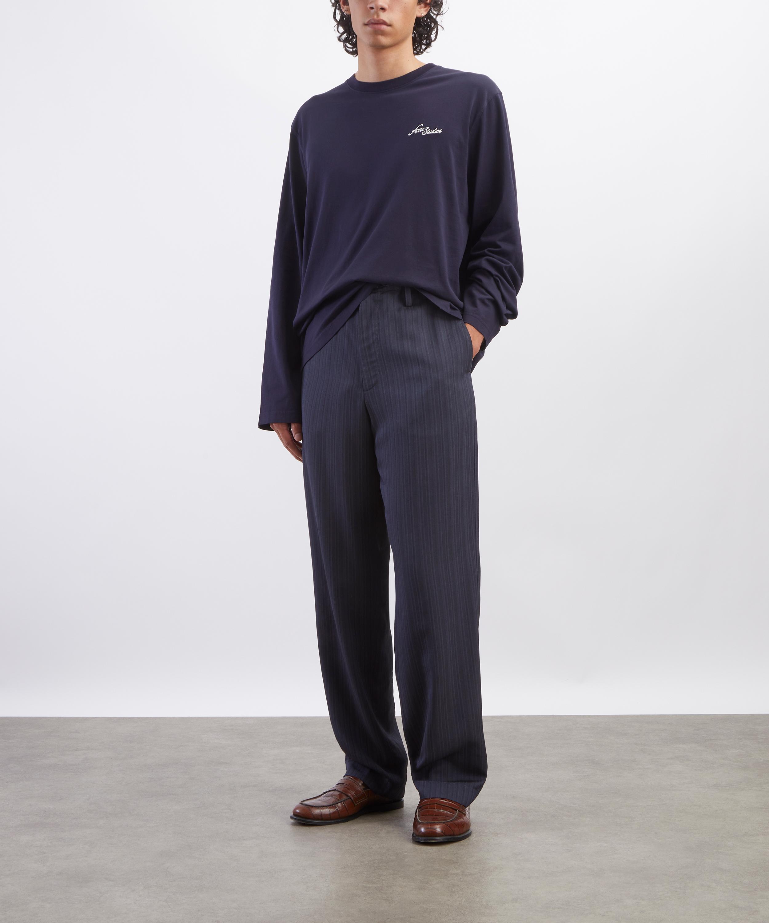 Acne Studios - Logo Embroidered Long Sleeve T-Shirt image number 1