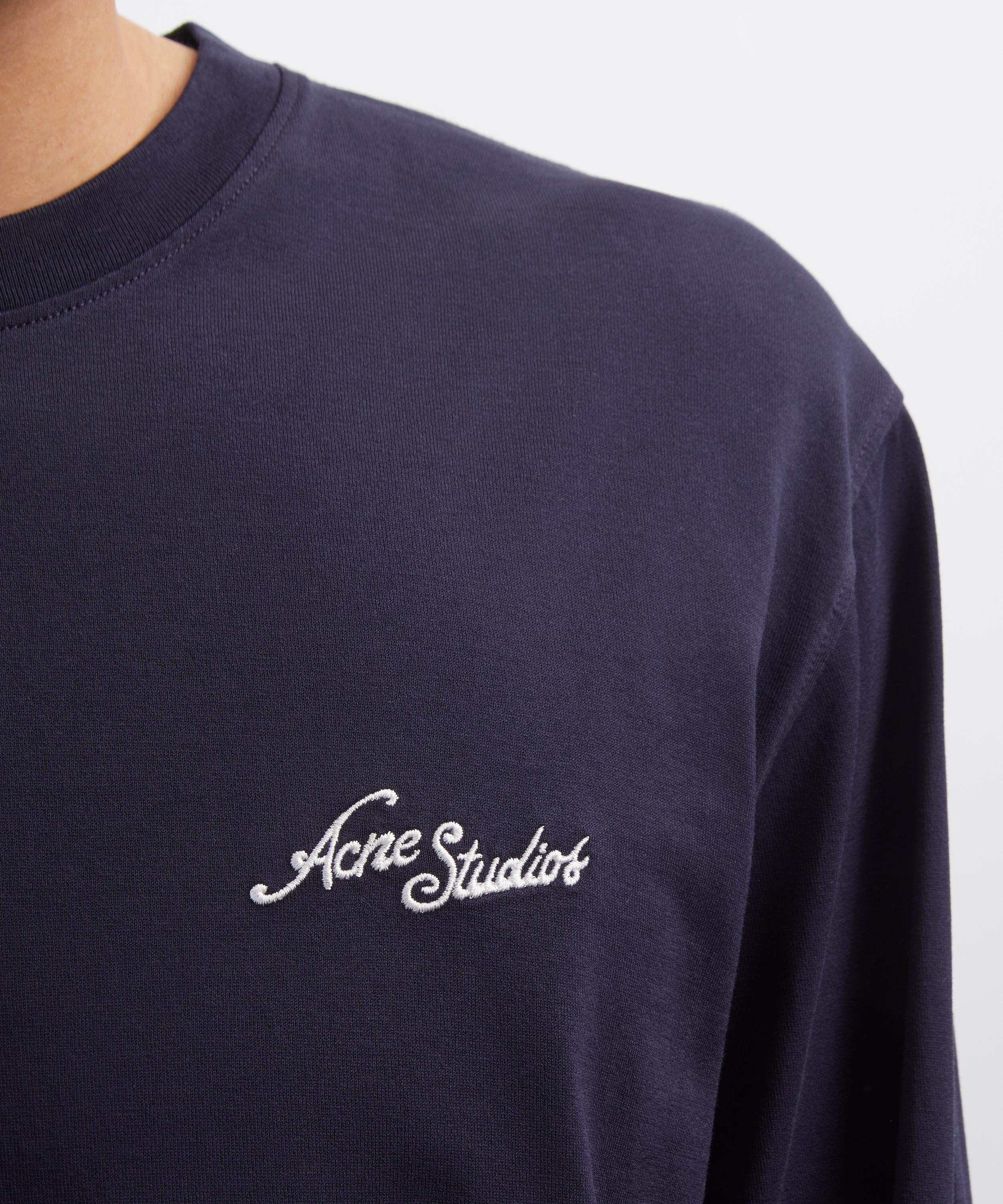 Acne Studios - Logo Embroidered Long Sleeve T-Shirt image number 4