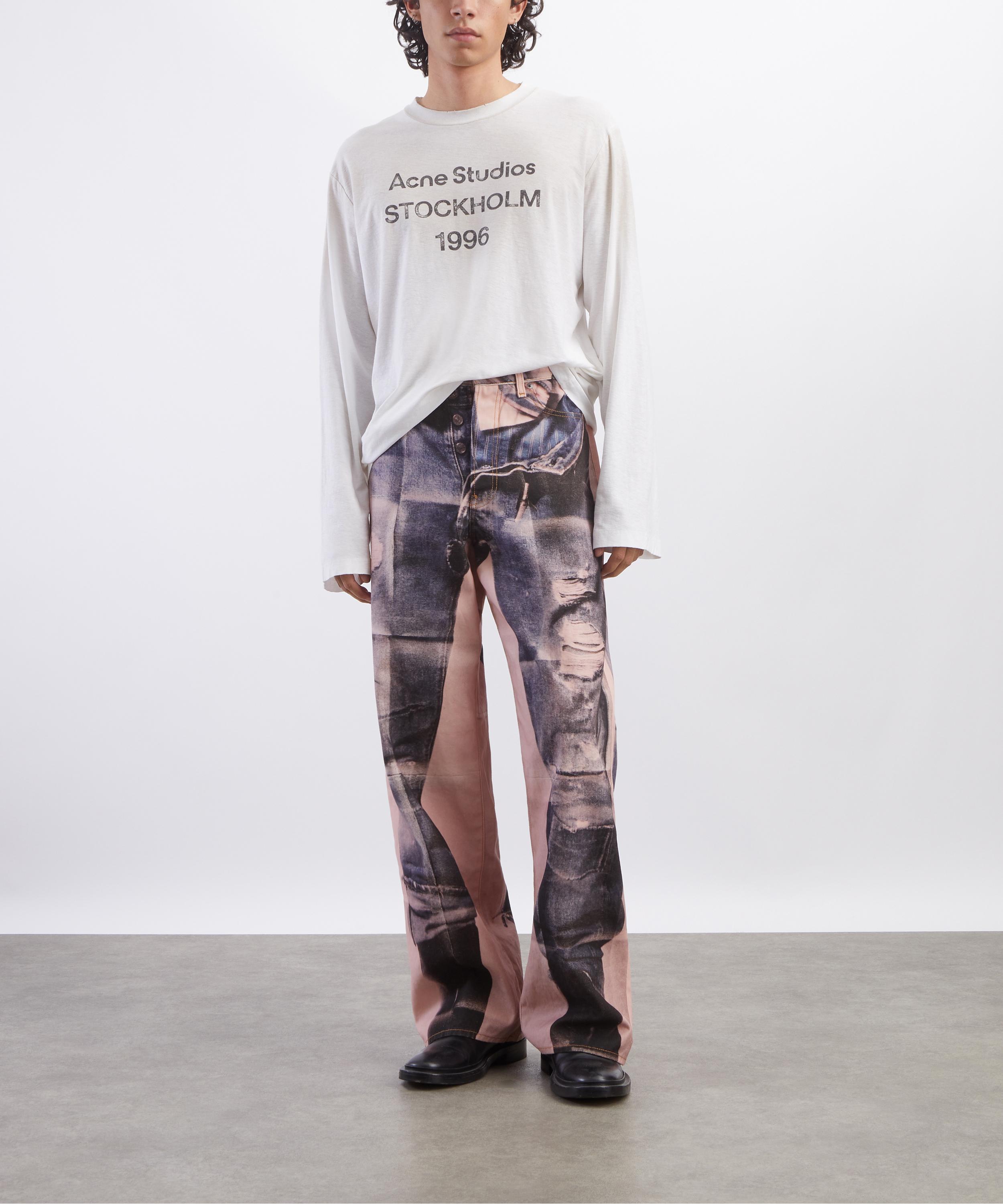Acne Studios - Distressed Logo Long Sleeve T-Shirt image number 1