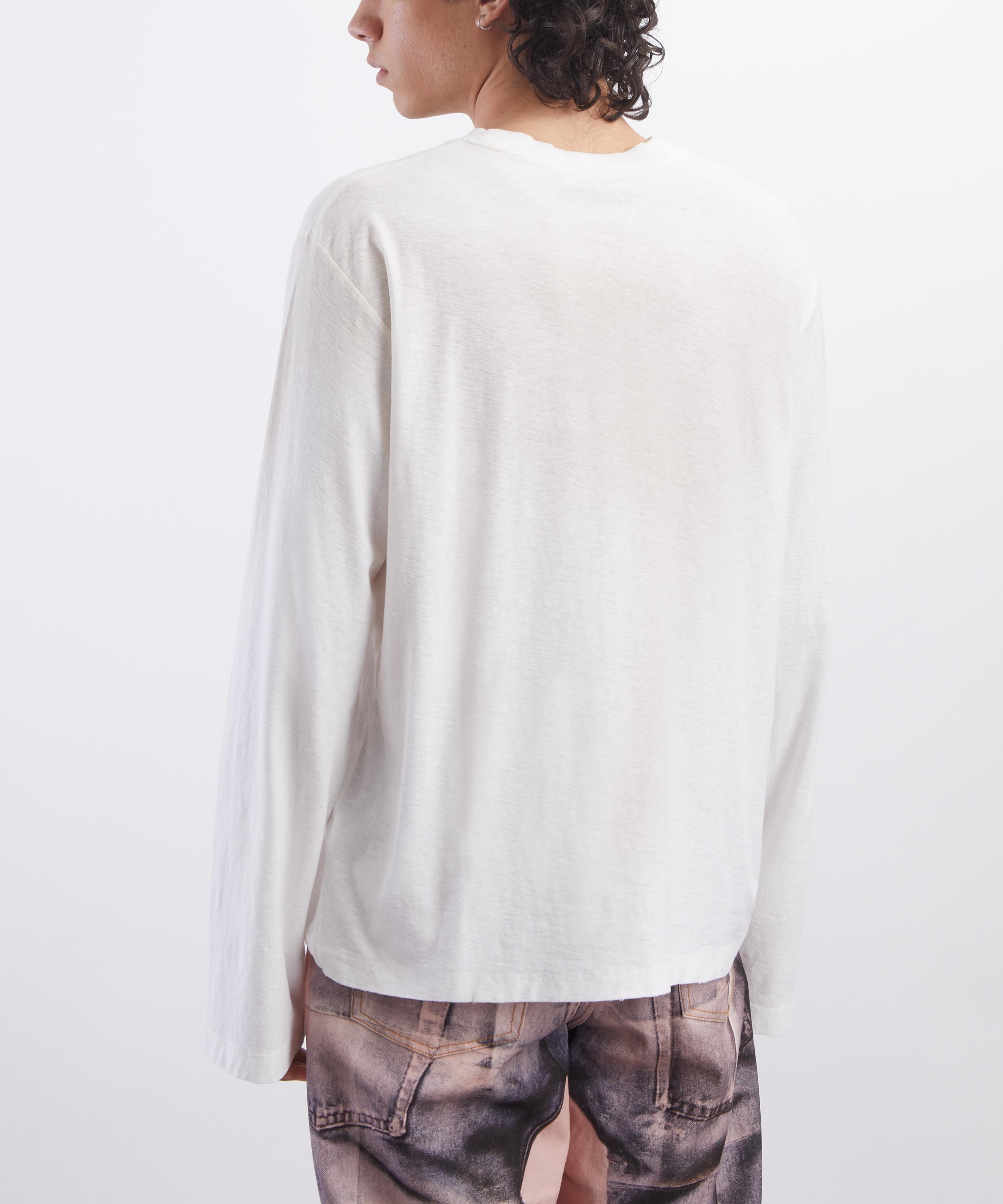 Acne Studios - Distressed Logo Long Sleeve T-Shirt image number 3