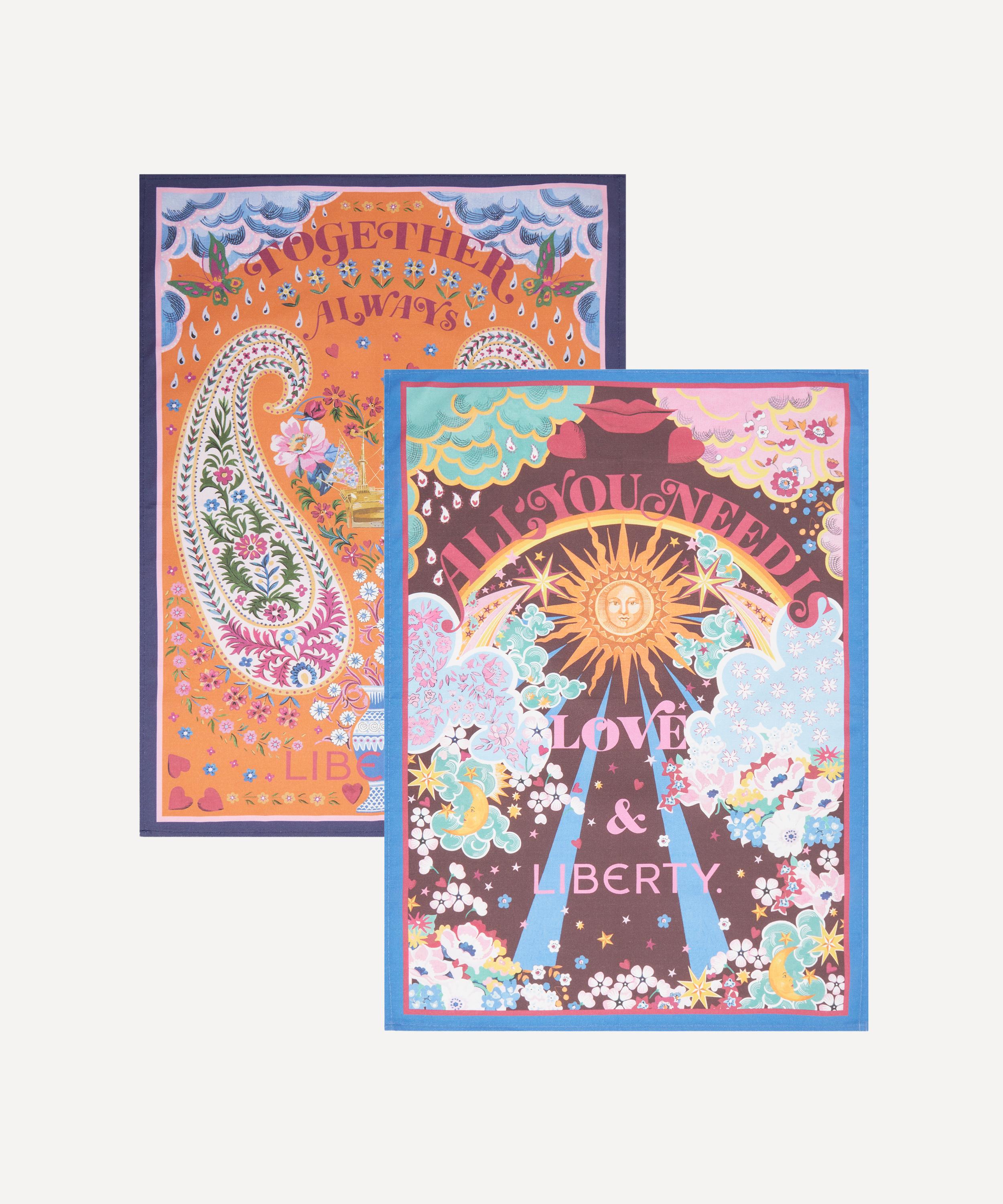 Liberty - All You Need is Love Tea Towels Pack of 2