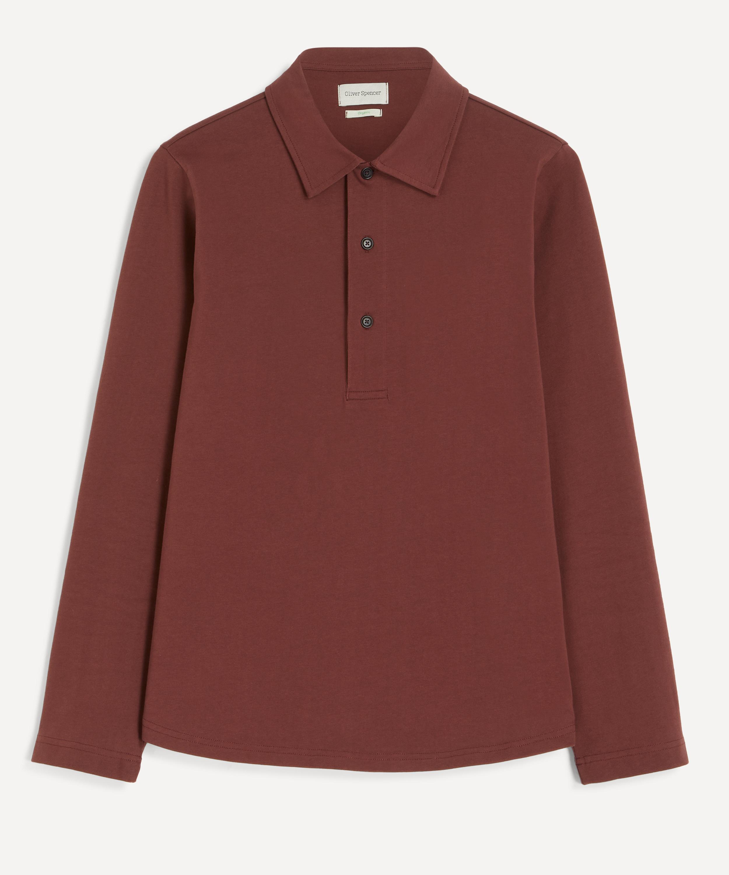 Oliver Spencer - Mersey Maroon Long-Sleeve Polo